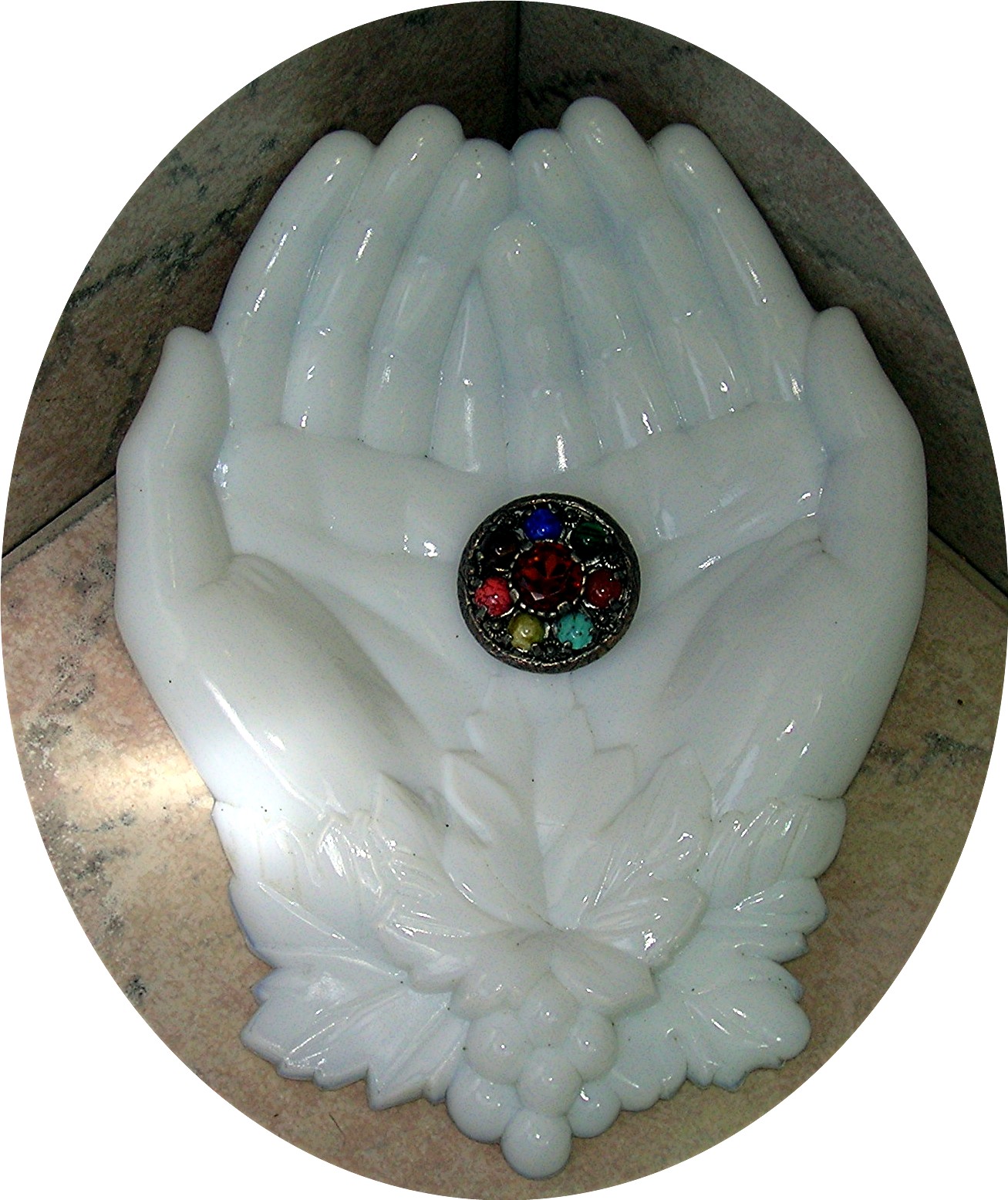 MIRACLE Brooch, Pin with Multi Colored Cobochone