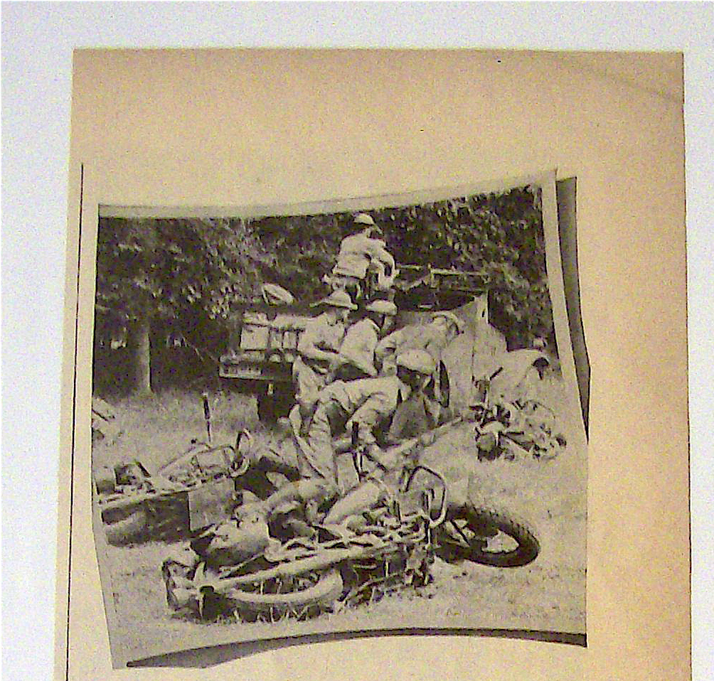 1943 Indian Motorcycles with Men Fighting