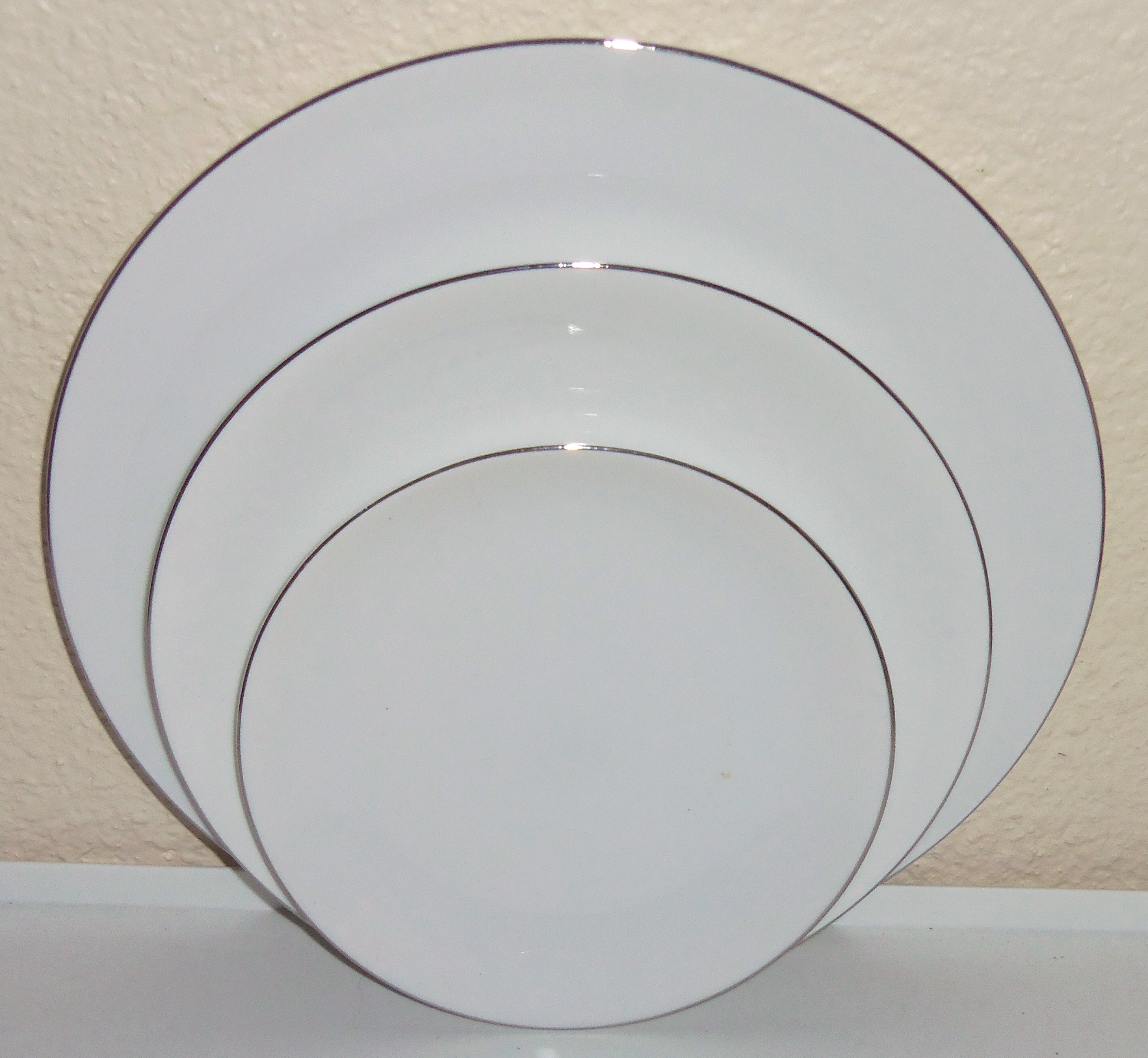Thomas China Platinum Band Bread Plate!