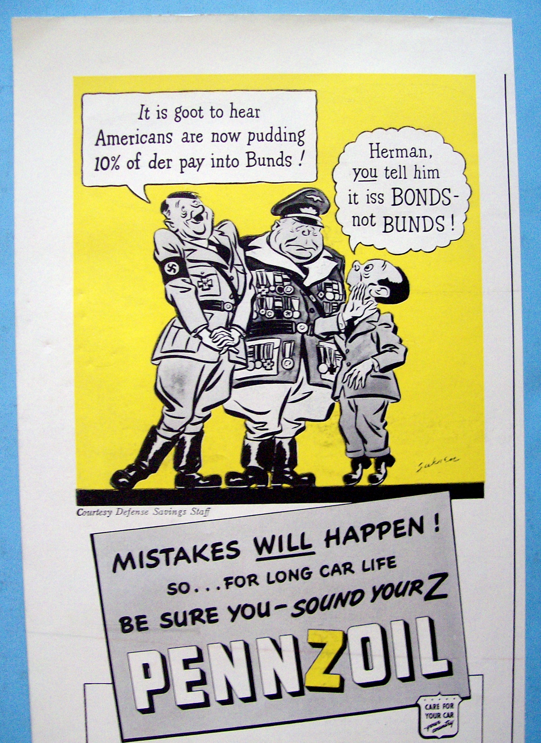 1942 Pennzoil with Saving War Bonds