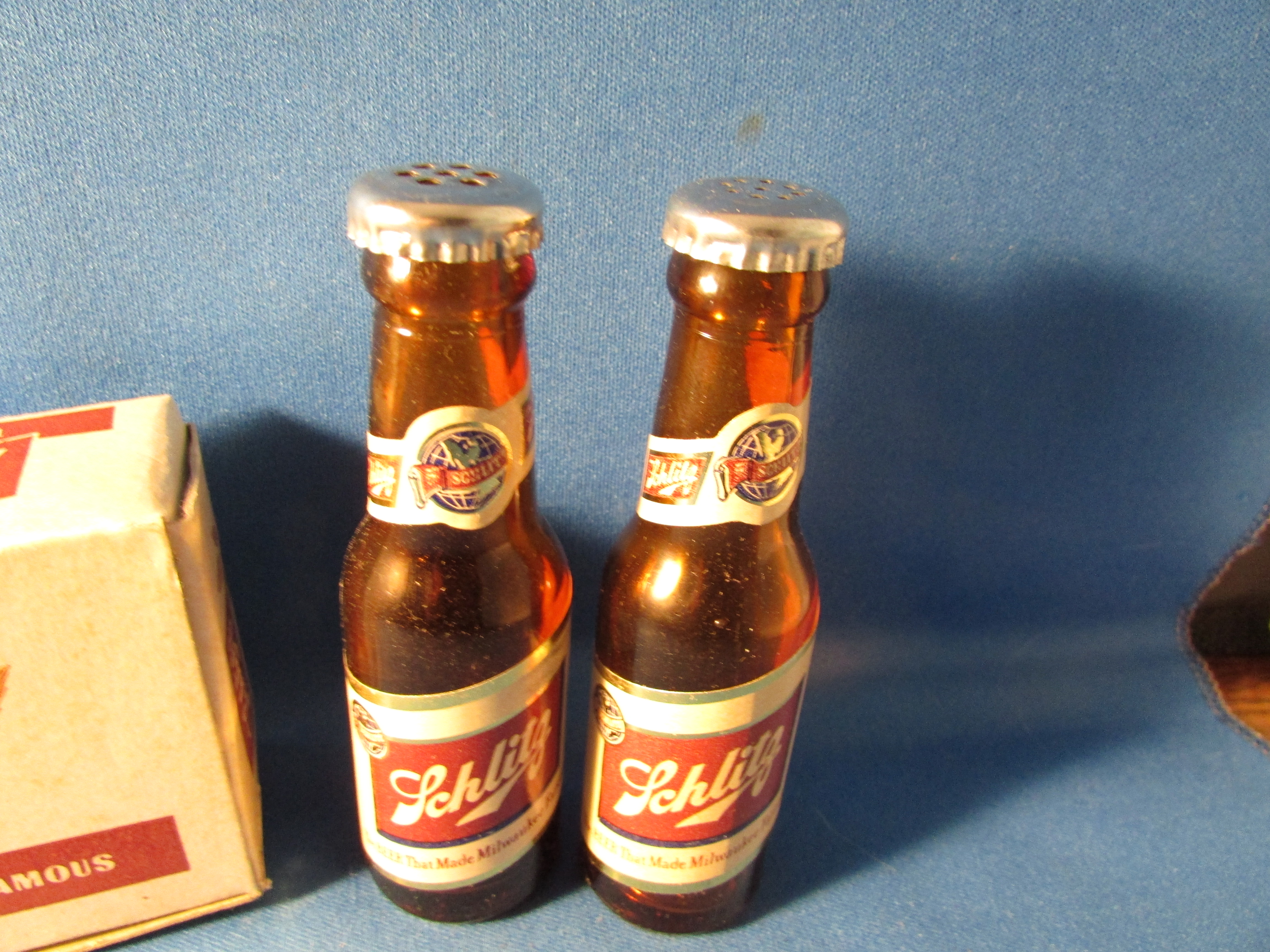 Schlitz Bottle Salt and Pepper Shakers