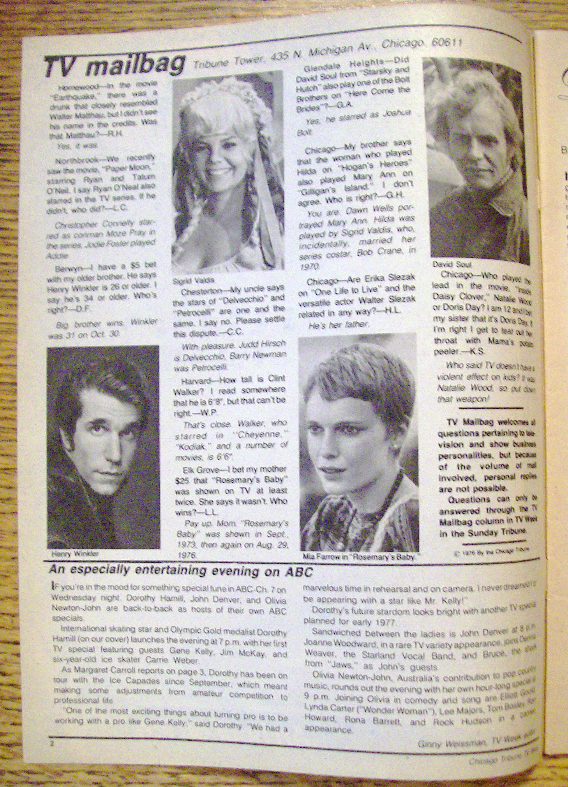 TV Week-November 14-20, 1976-Dorothy Hamill