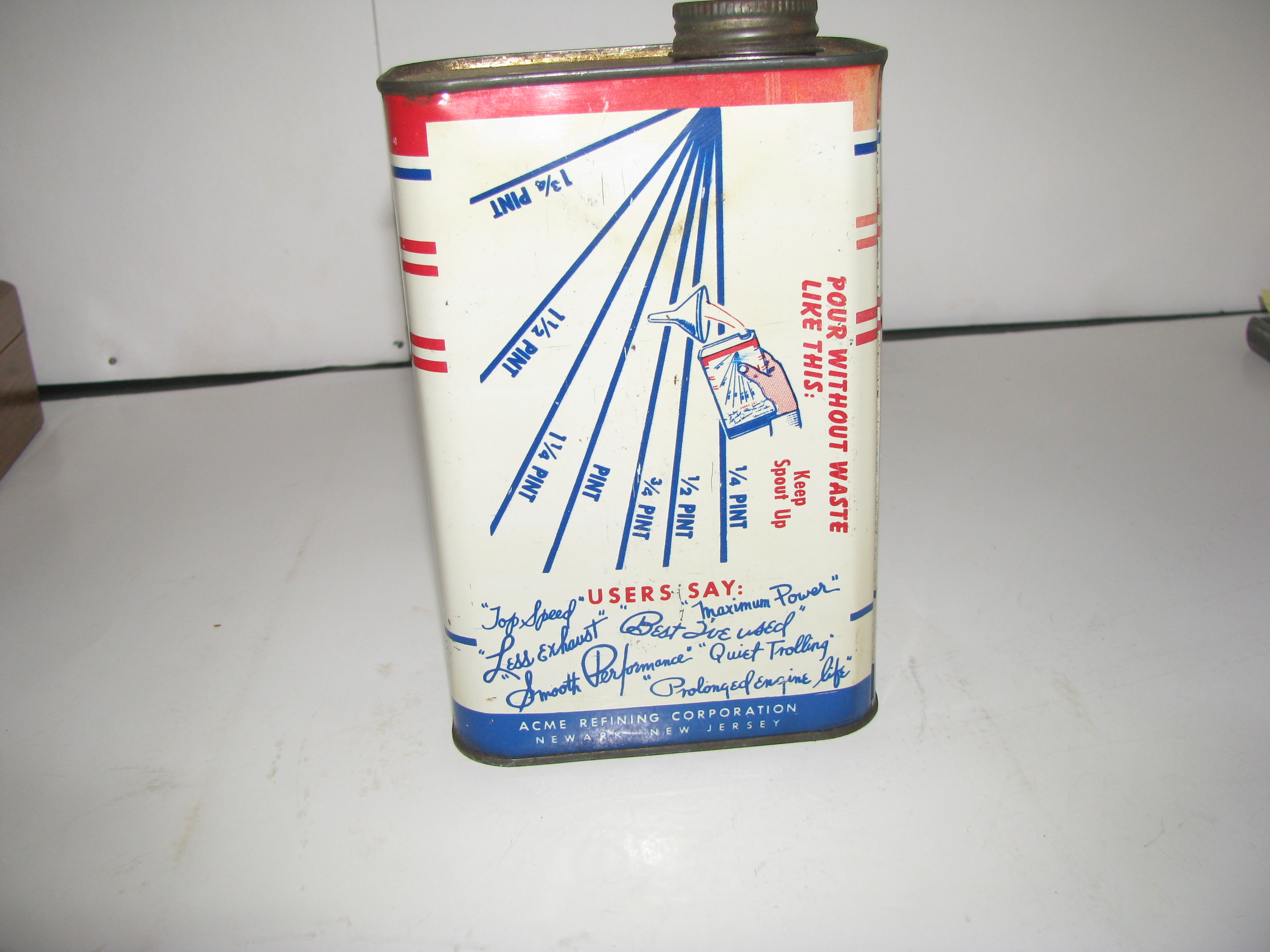 Vintage Acmelube Motor Outboard Oil Tin