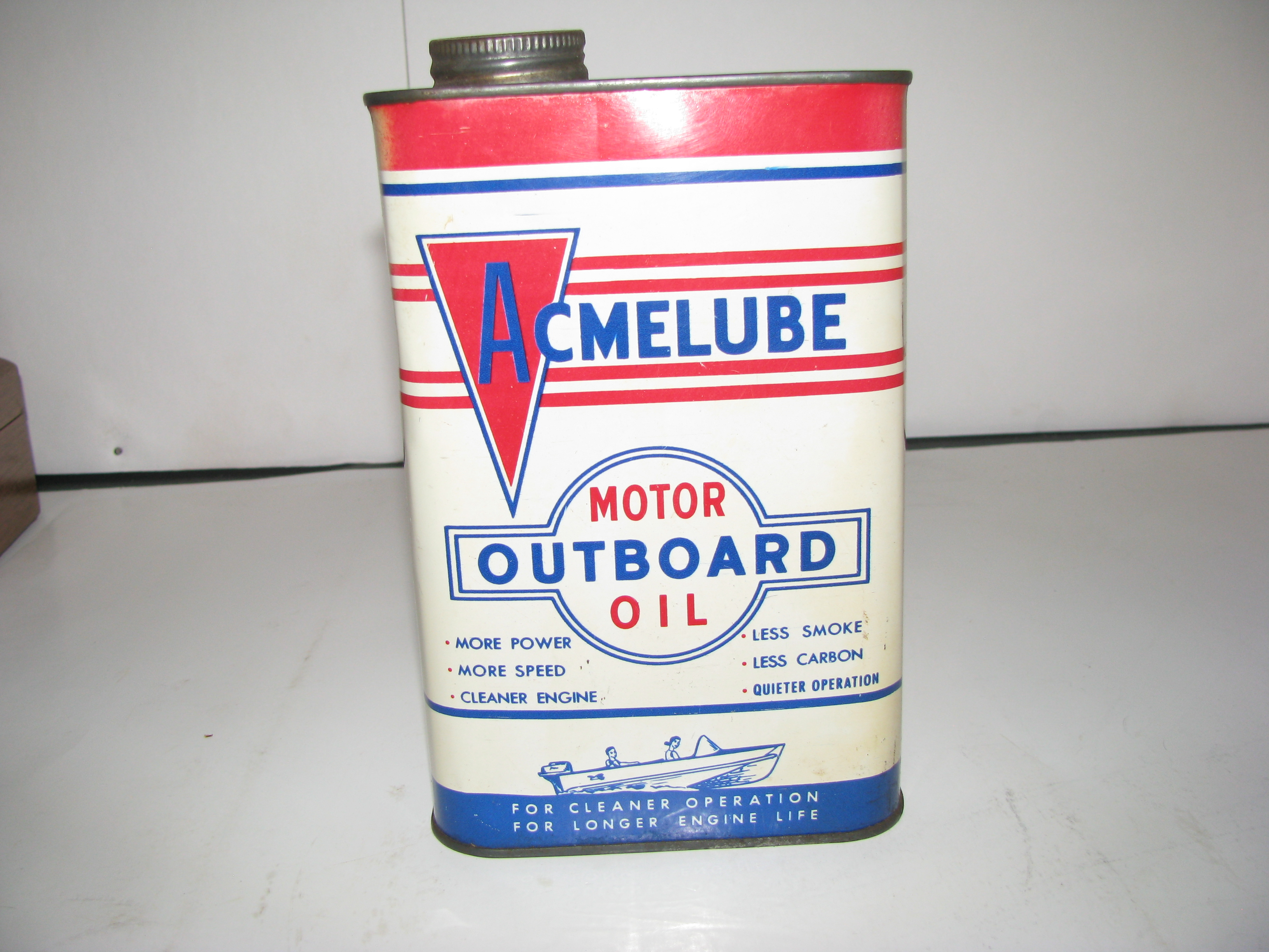 Vintage Acmelube Motor Outboard Oil Tin