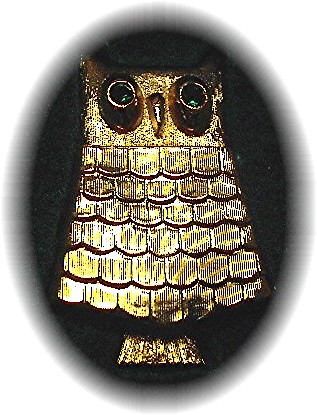 AVON Owl Perfume Brooch Pin Boxed