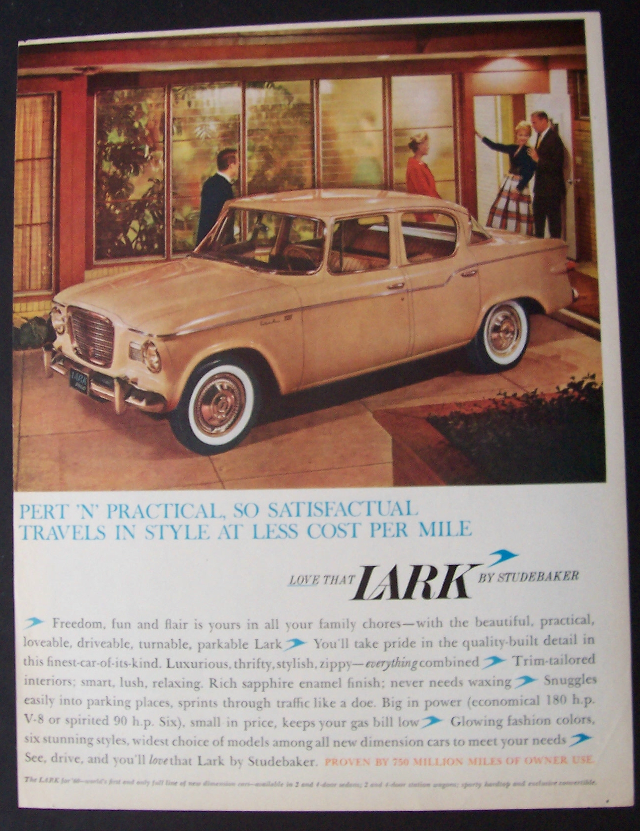 1960 Lark By Studebaker with Couple Showing The Car