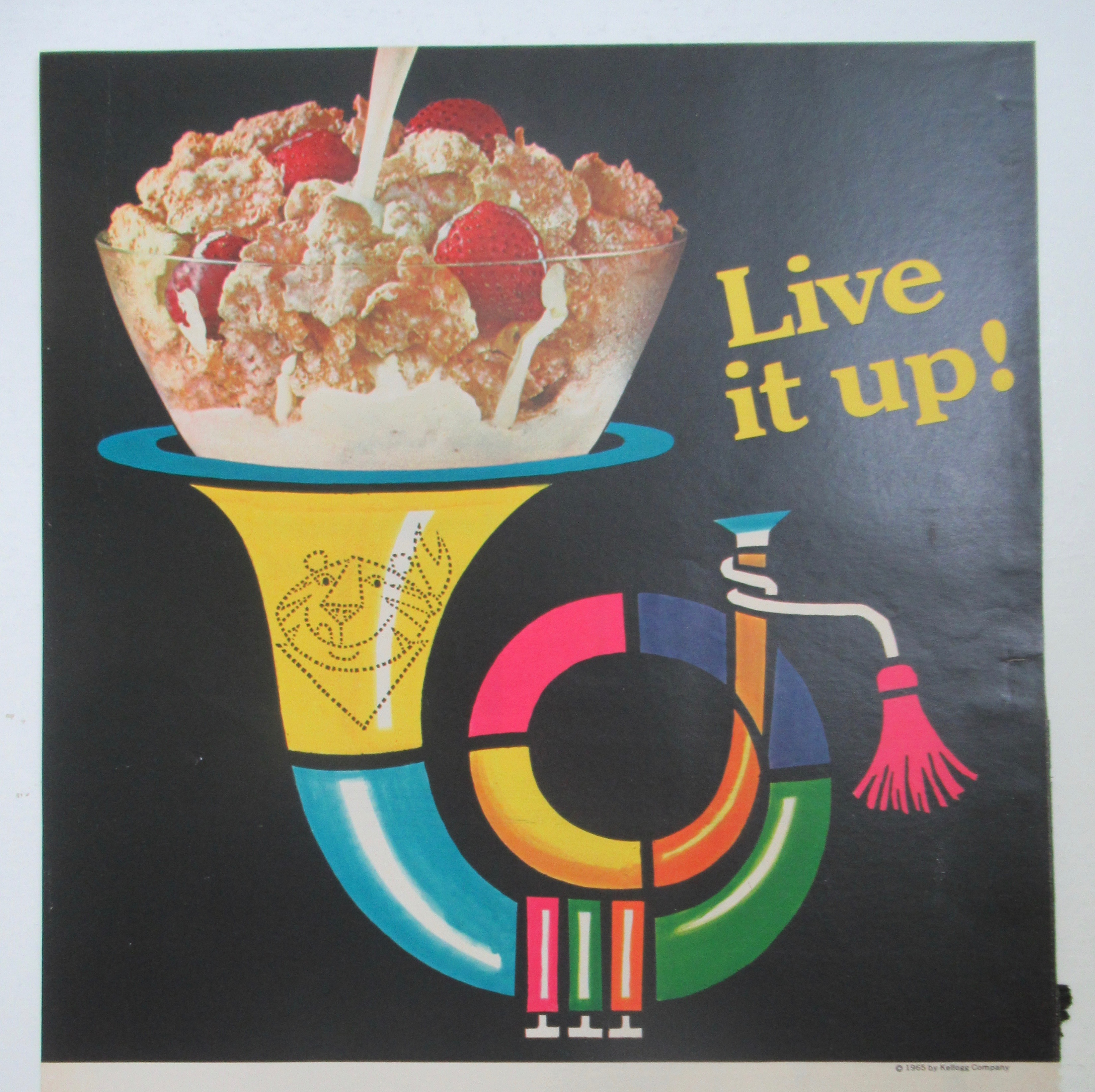1965 Kellogg's Frosted Flakes w/Bowl Of Cereal on Horn