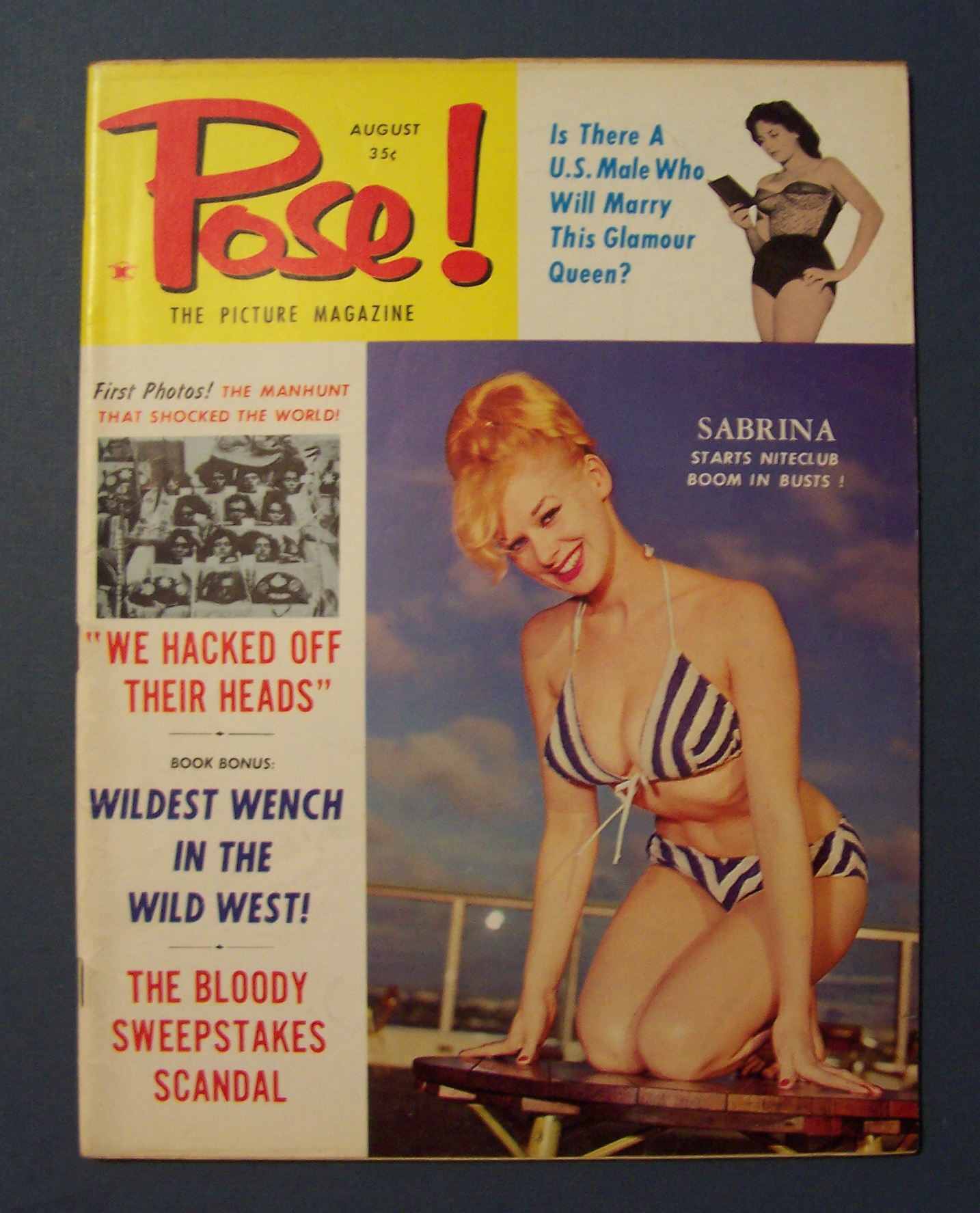 Pose Picture Magazine-August 1960-Sabrina Starts Boom