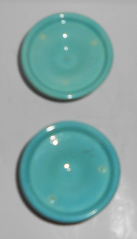 Franciscan Pottery Tropico Art Ware Pair #96 Candlestick Holders - Glacial Blue