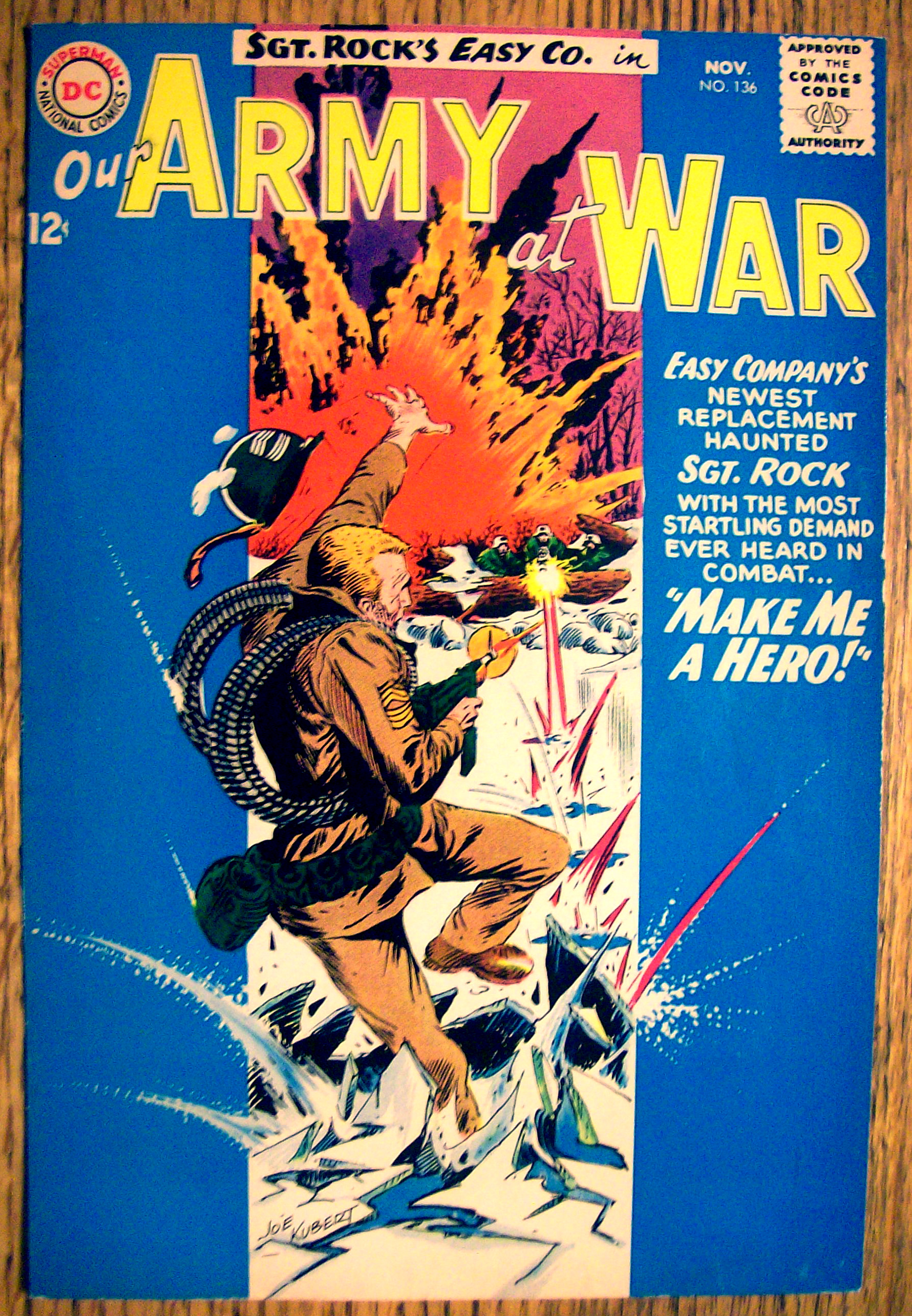 Our Army At War Comic Cover-November 1963-Make Me Hero