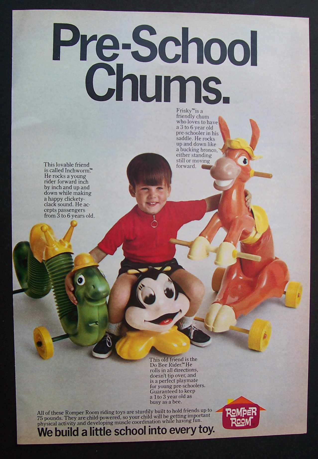 1972 Romper Room Riding Toys