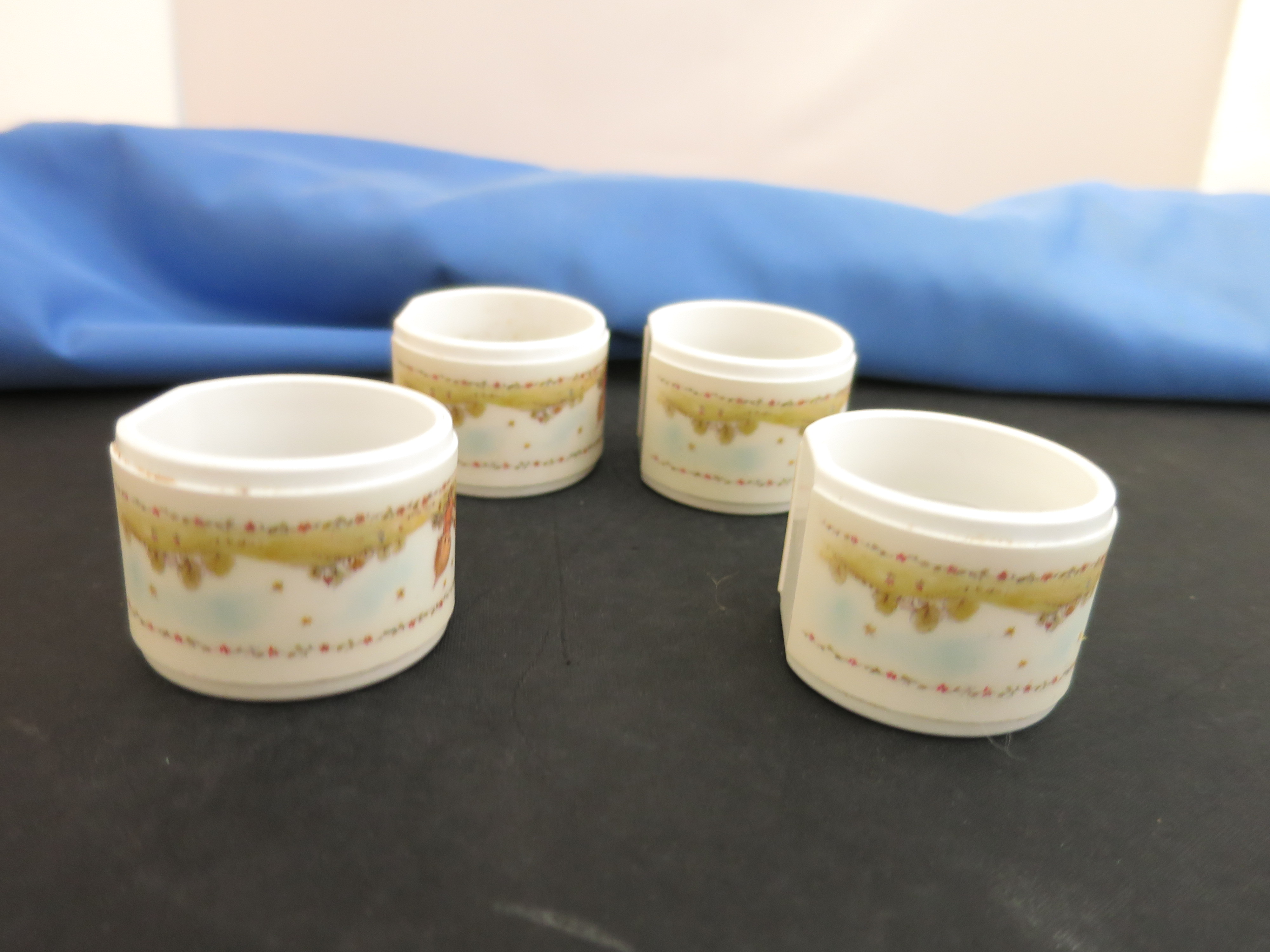 Betsy Clark Melamine Kewpie Kids Napkin Rings 1970s