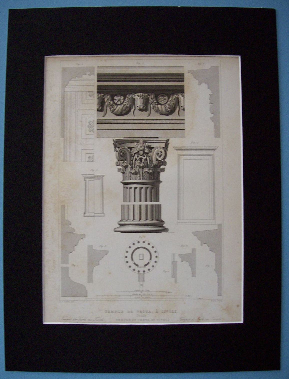Temple De Vesta, A Tivoli  (1852 Lithograph)