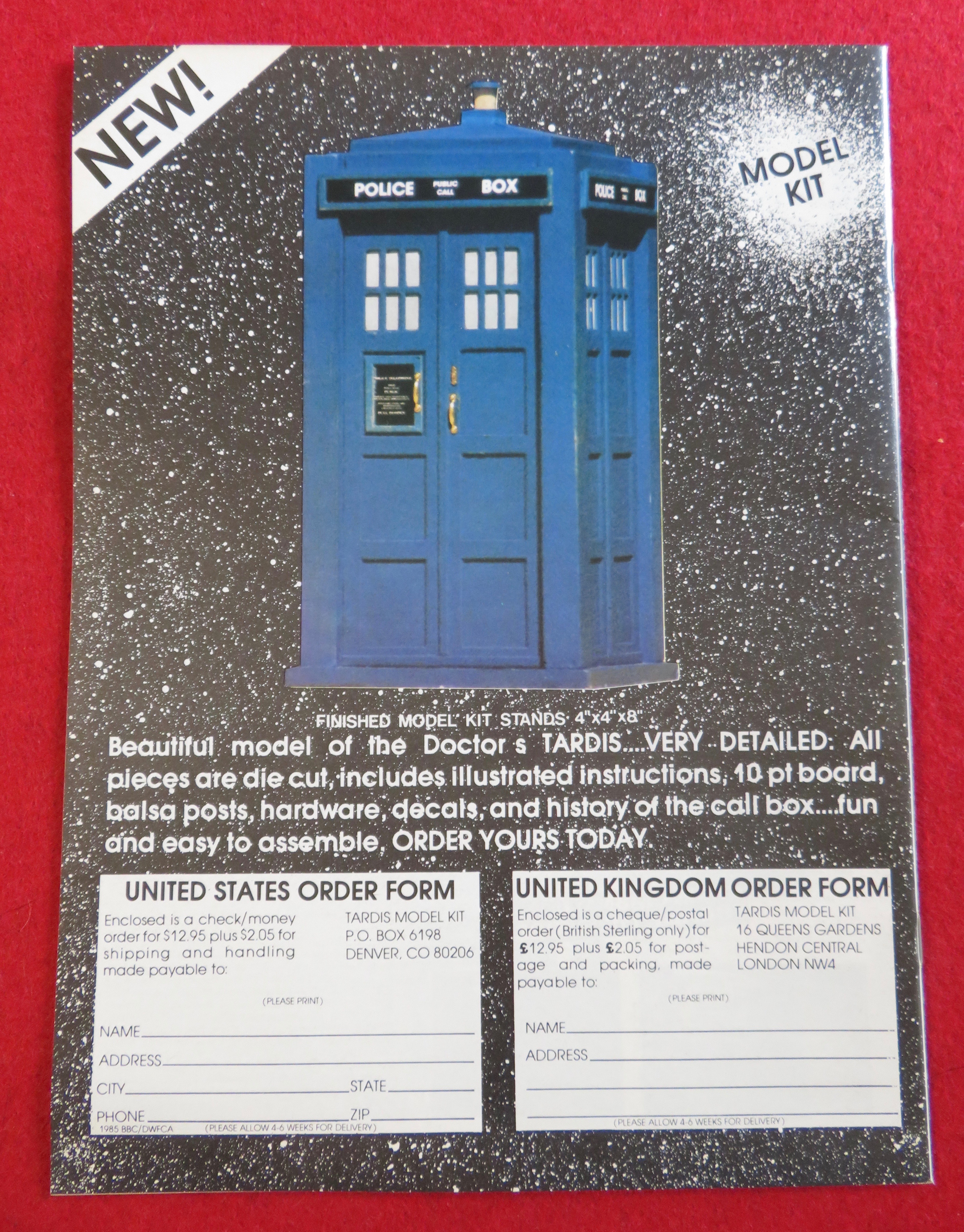 Doctor (Dr) Who Magazine November 1985 Peter Davison