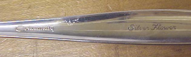 Oneida Spoon Server 9 inch Silver Flower 1960