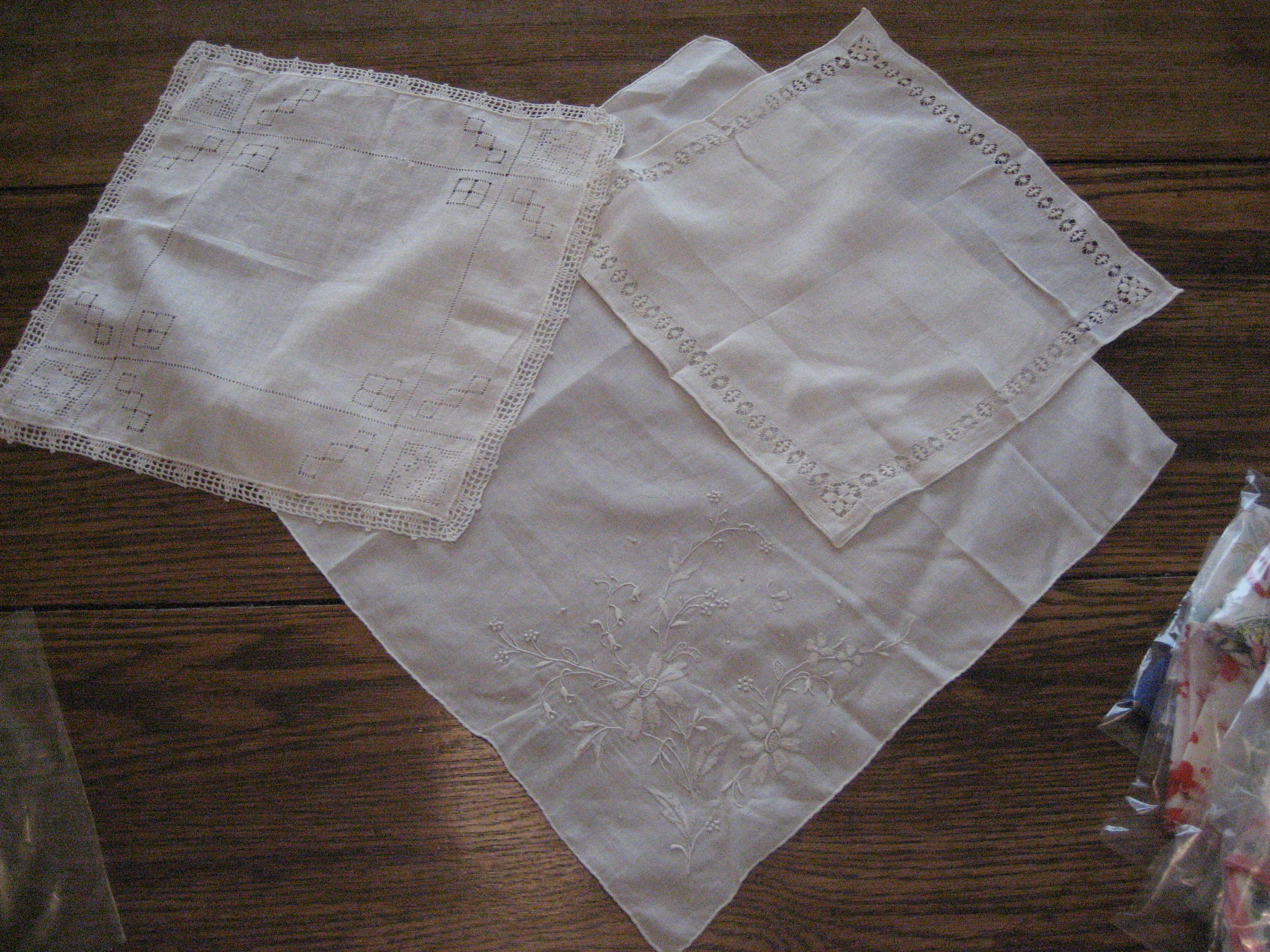 Three White Handkerchiefs