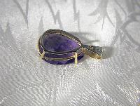 Pendant Dark Amethyst Teardrop 10K Gold