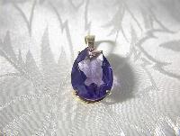 Pendant Dark Amethyst Teardrop 10K Gold