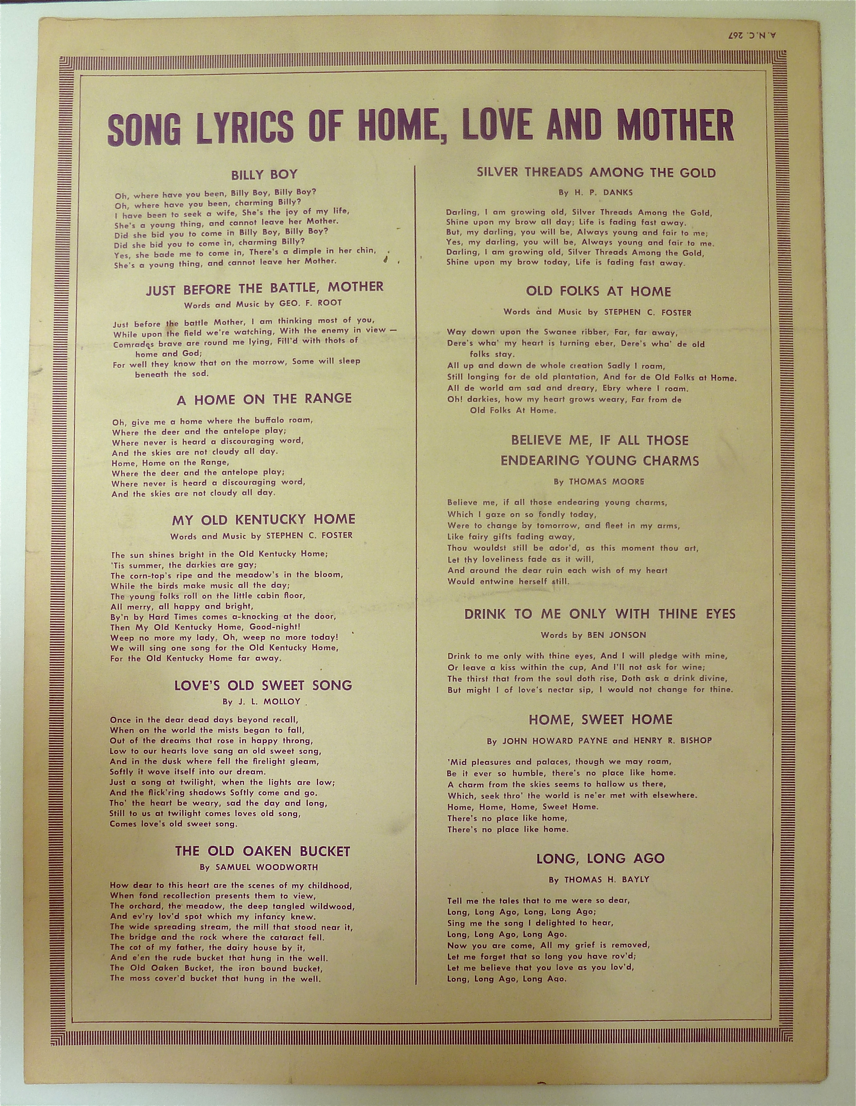 Sheet Music For 1948 Oh Promise Me