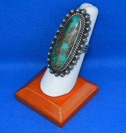 Navajo Sterling Silver Turquoise Ring Happy Piasso