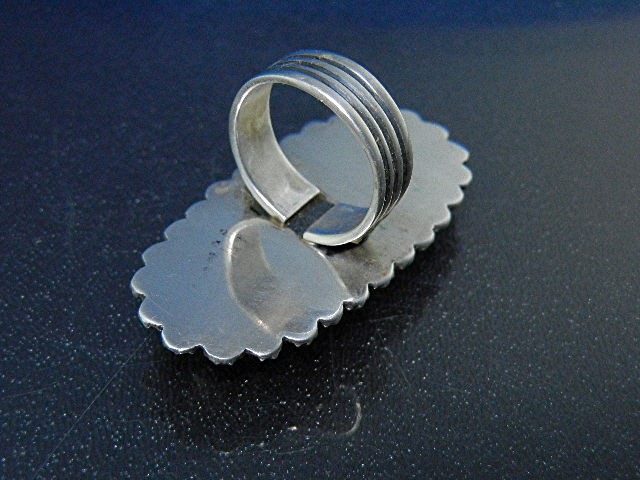 Navajo Sterling Silver Turquoise Ring Happy Piasso
