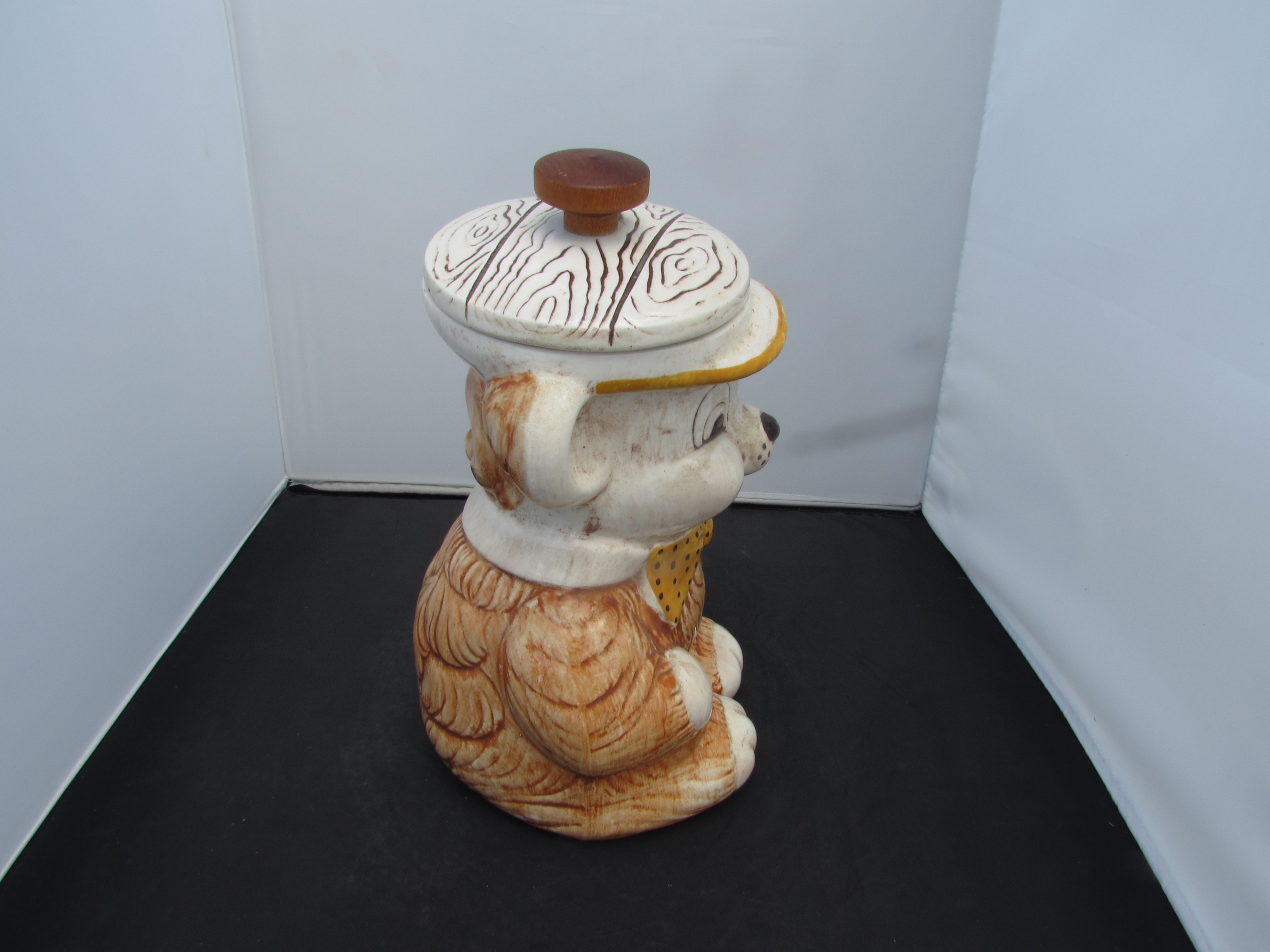 Treasure Craft Bear with Polka Dot Bow Tie Cookie Jar