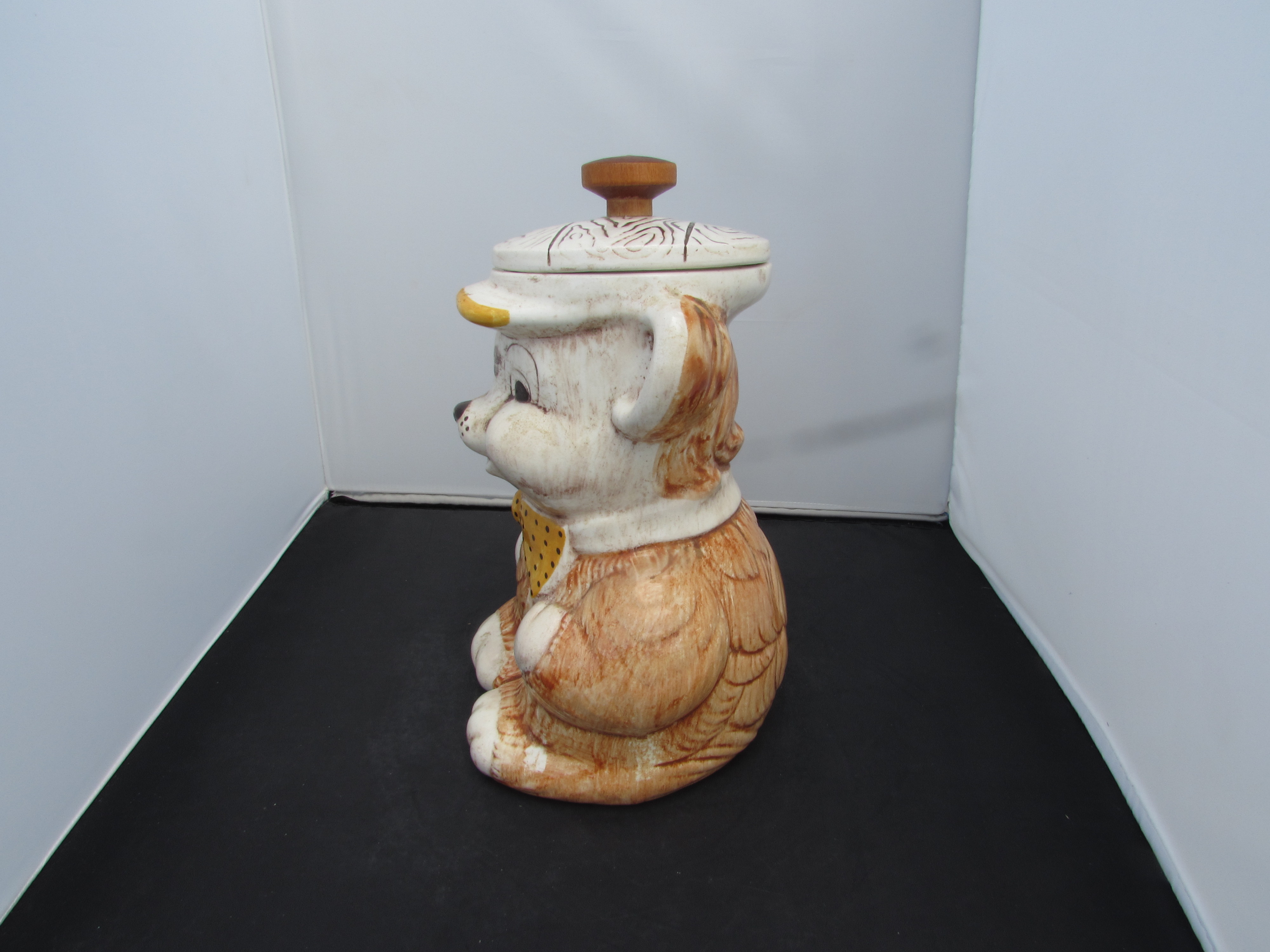 Treasure Craft Bear with Polka Dot Bow Tie Cookie Jar