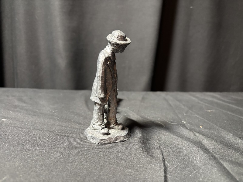 Michael Ricker Pewter Figurine Clown Boy Pulling Toy Train (Signed and Numbered)