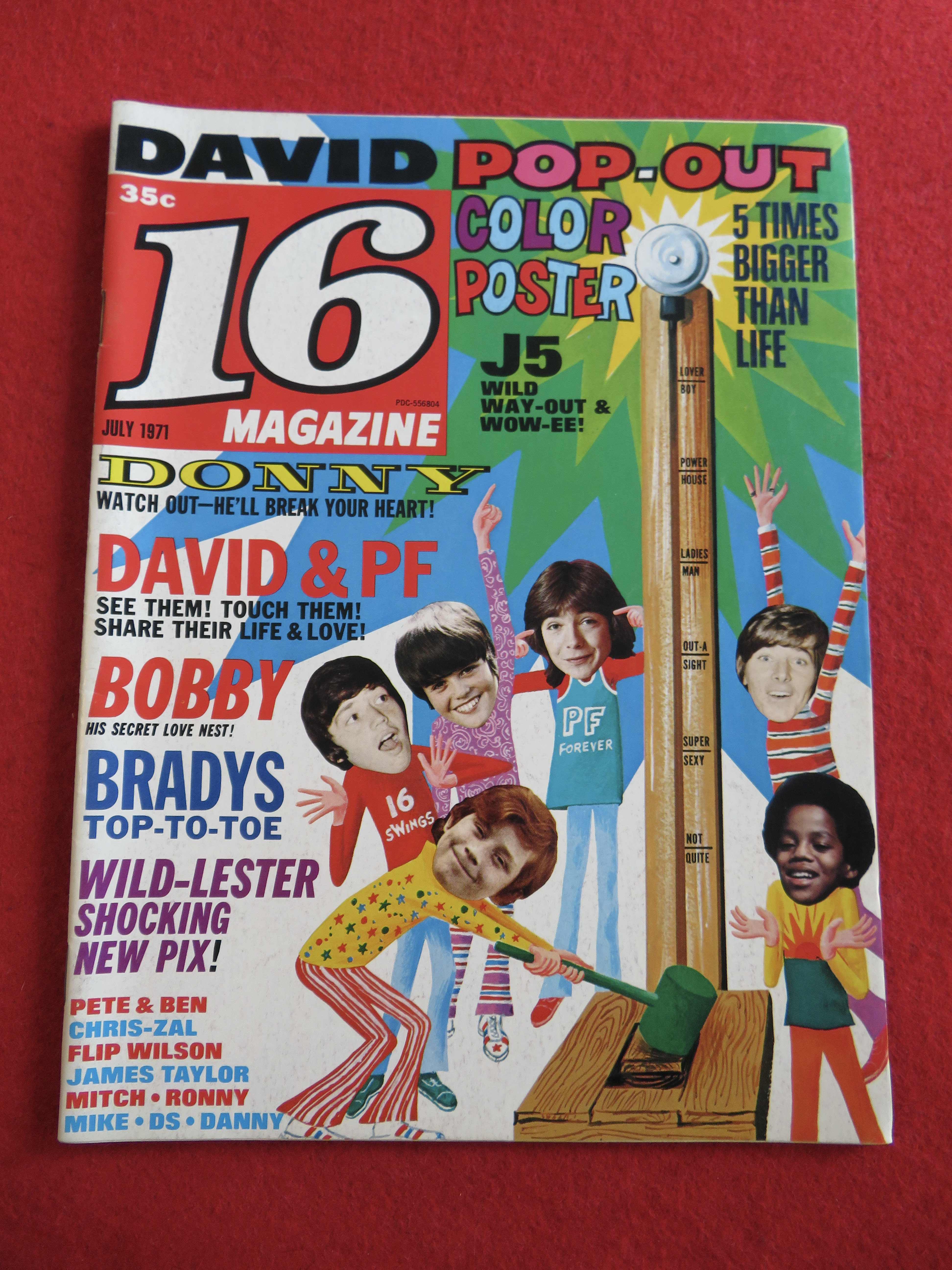 16 Magazine July 1971 David Cassidy & Donny Osmond