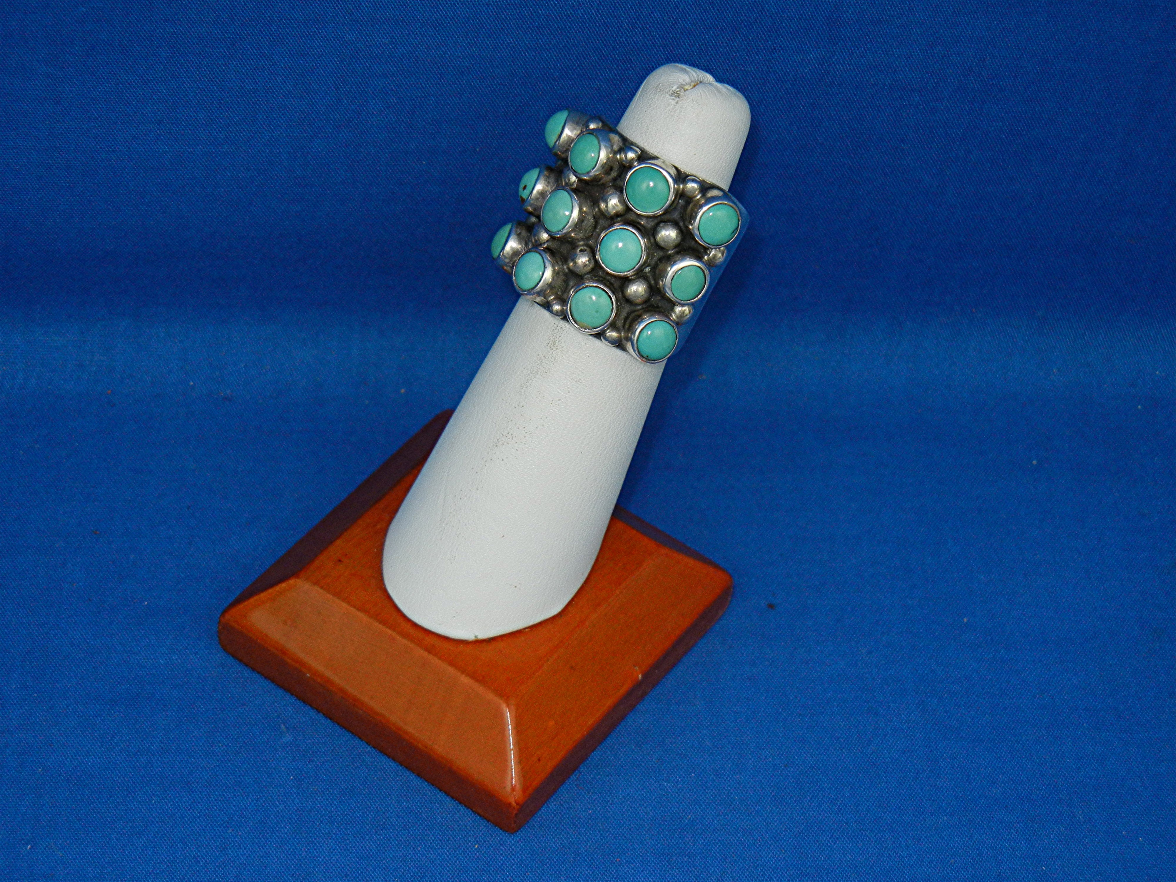 EX EX Sterling Silver and Turquoise Ring Claudia Aguadi