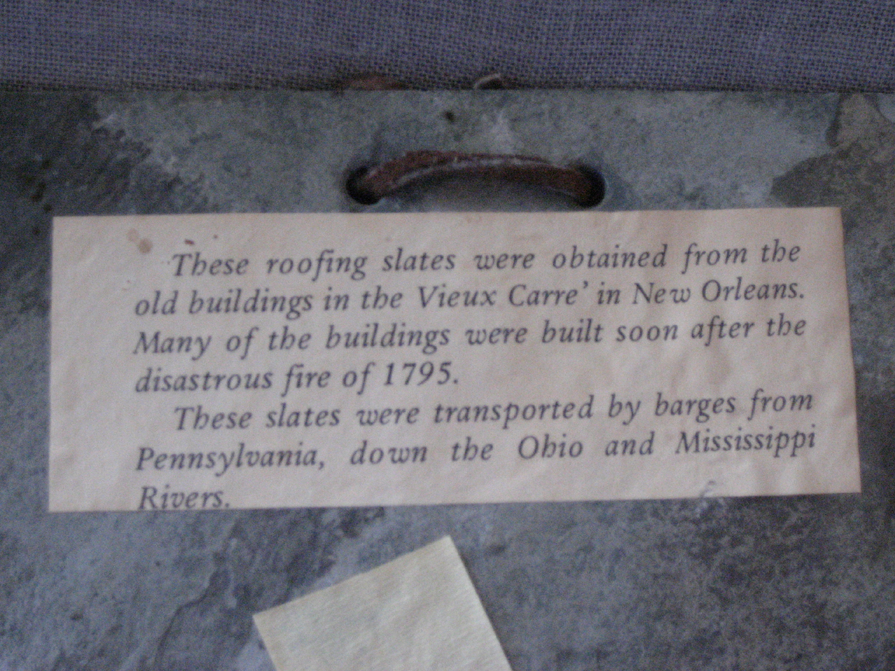 210 Year Old Slate From New Orleans