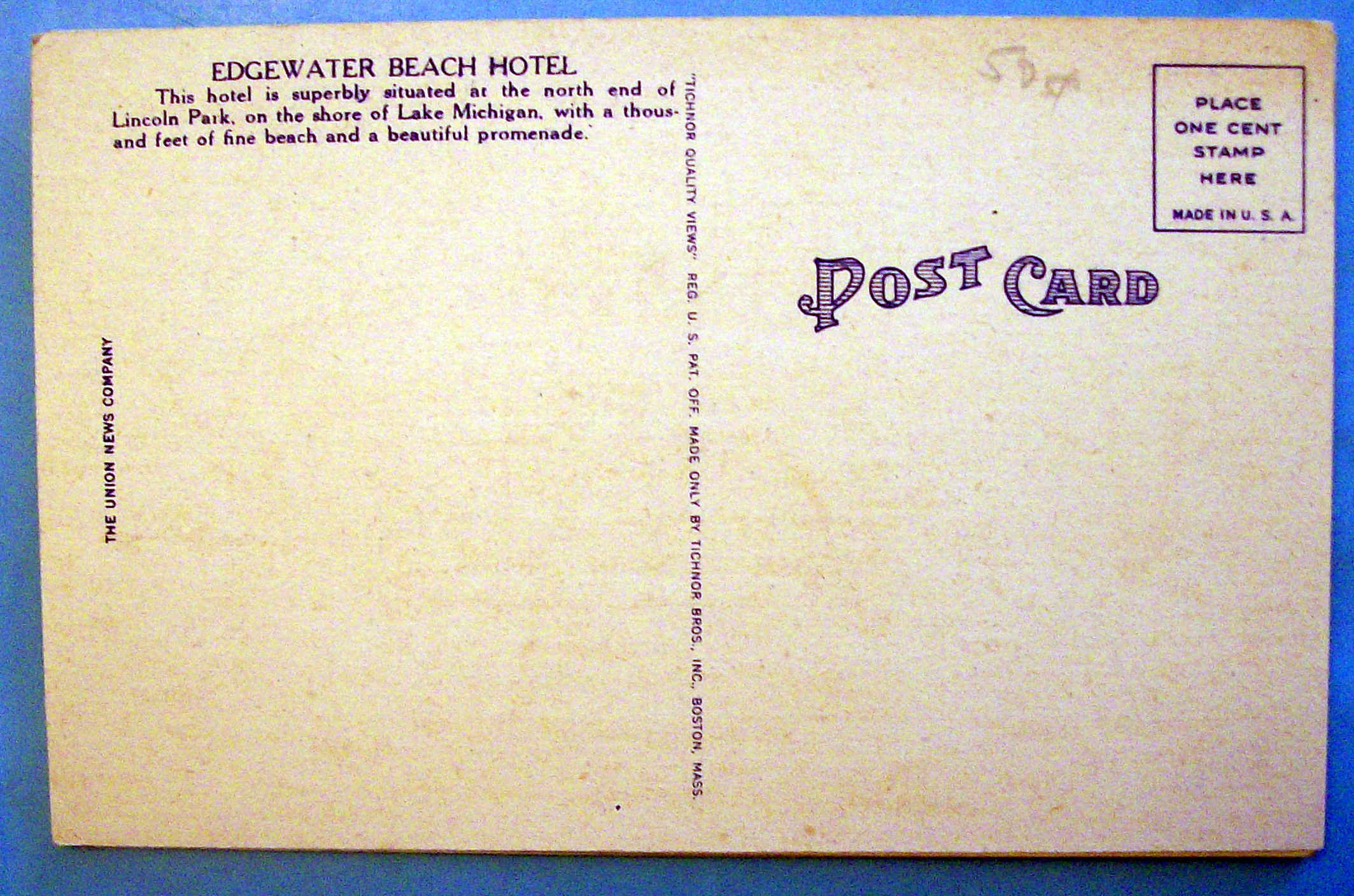 Edgewater Beach Hotel & Recreation Postcard, Chicago