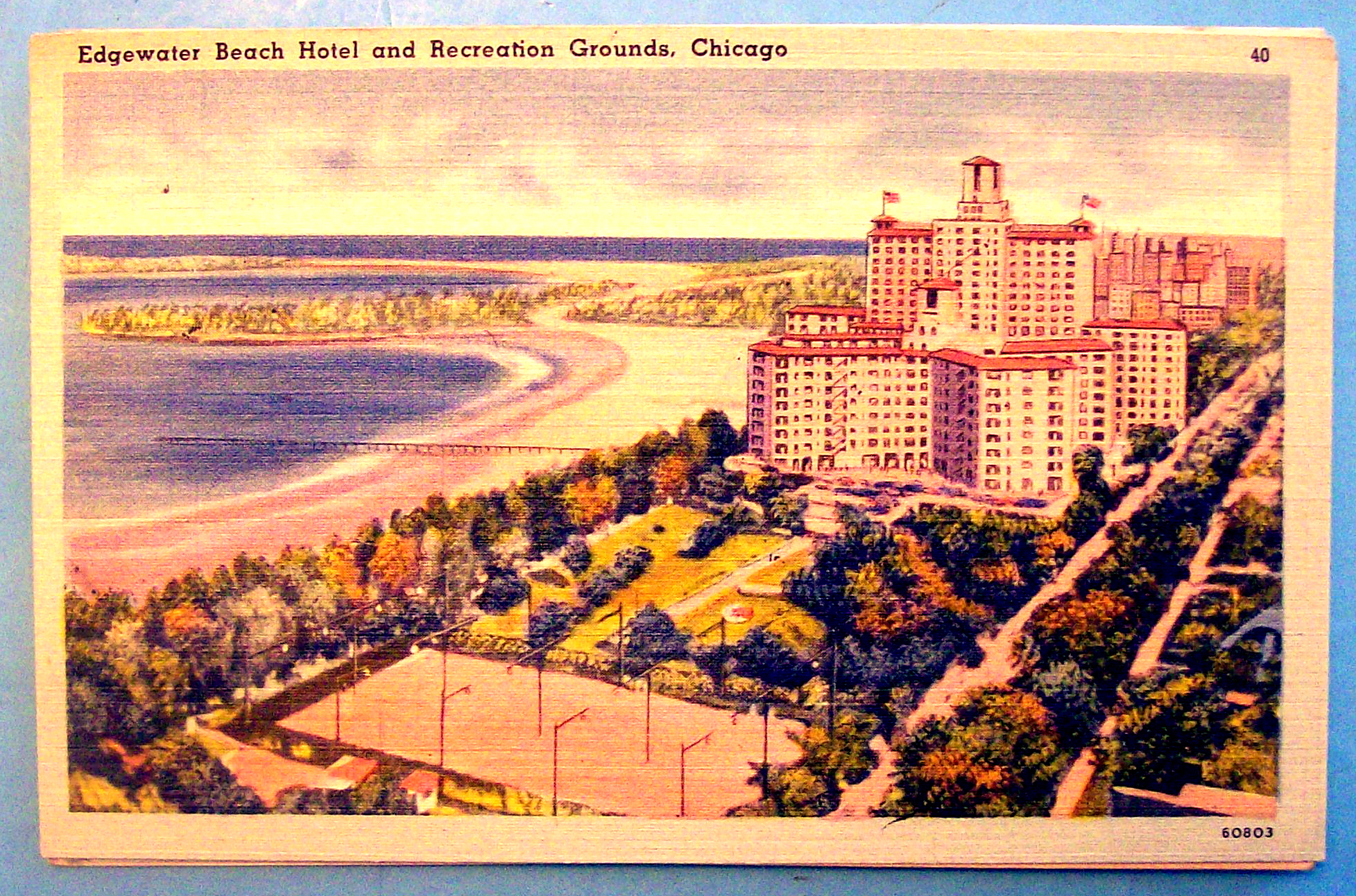 Edgewater Beach Hotel & Recreation Postcard, Chicago