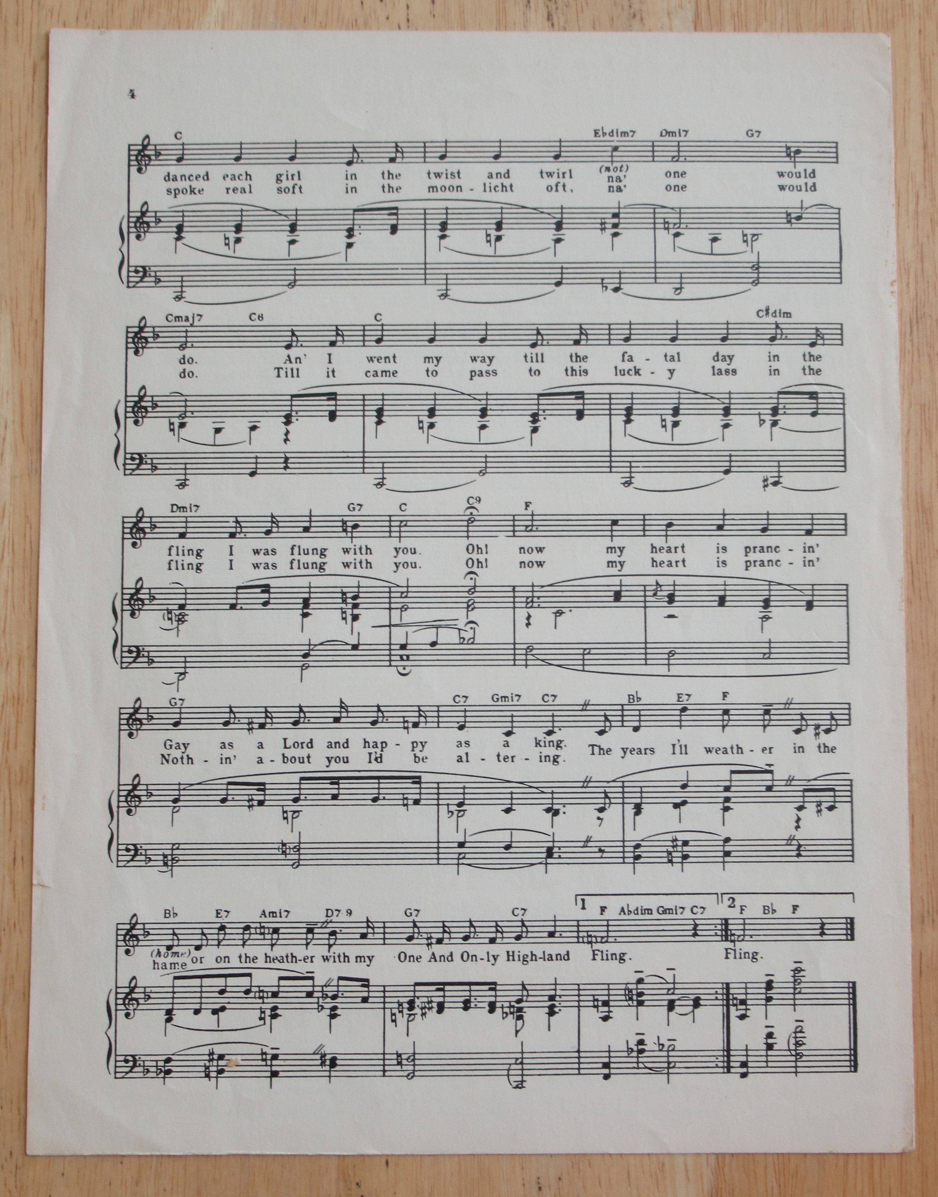 1949 My One & Only Highland Fling Sheet Music