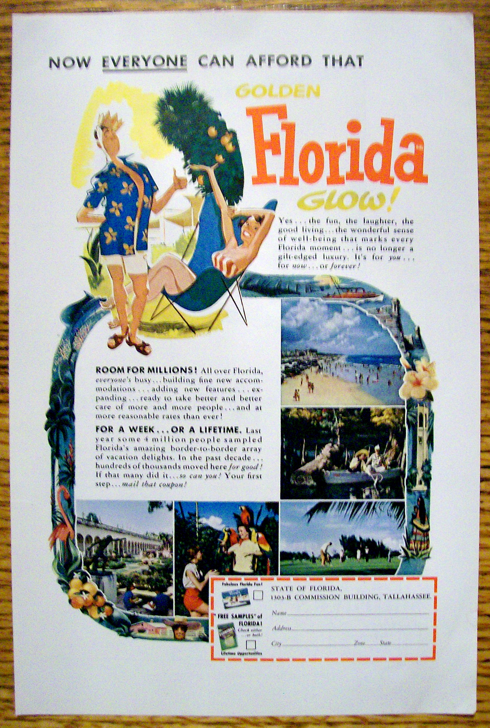 Vintage Ad: 1955 Golden Florida Glow