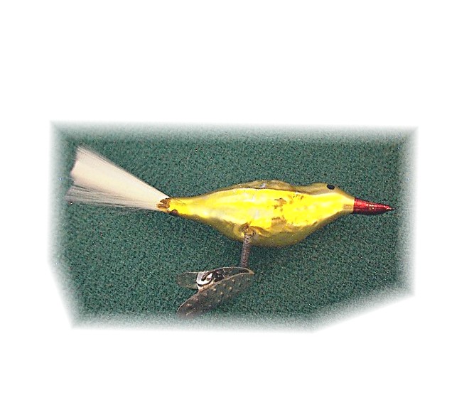Christmas Antique Clip Birds 1950s Hand Blown Germany