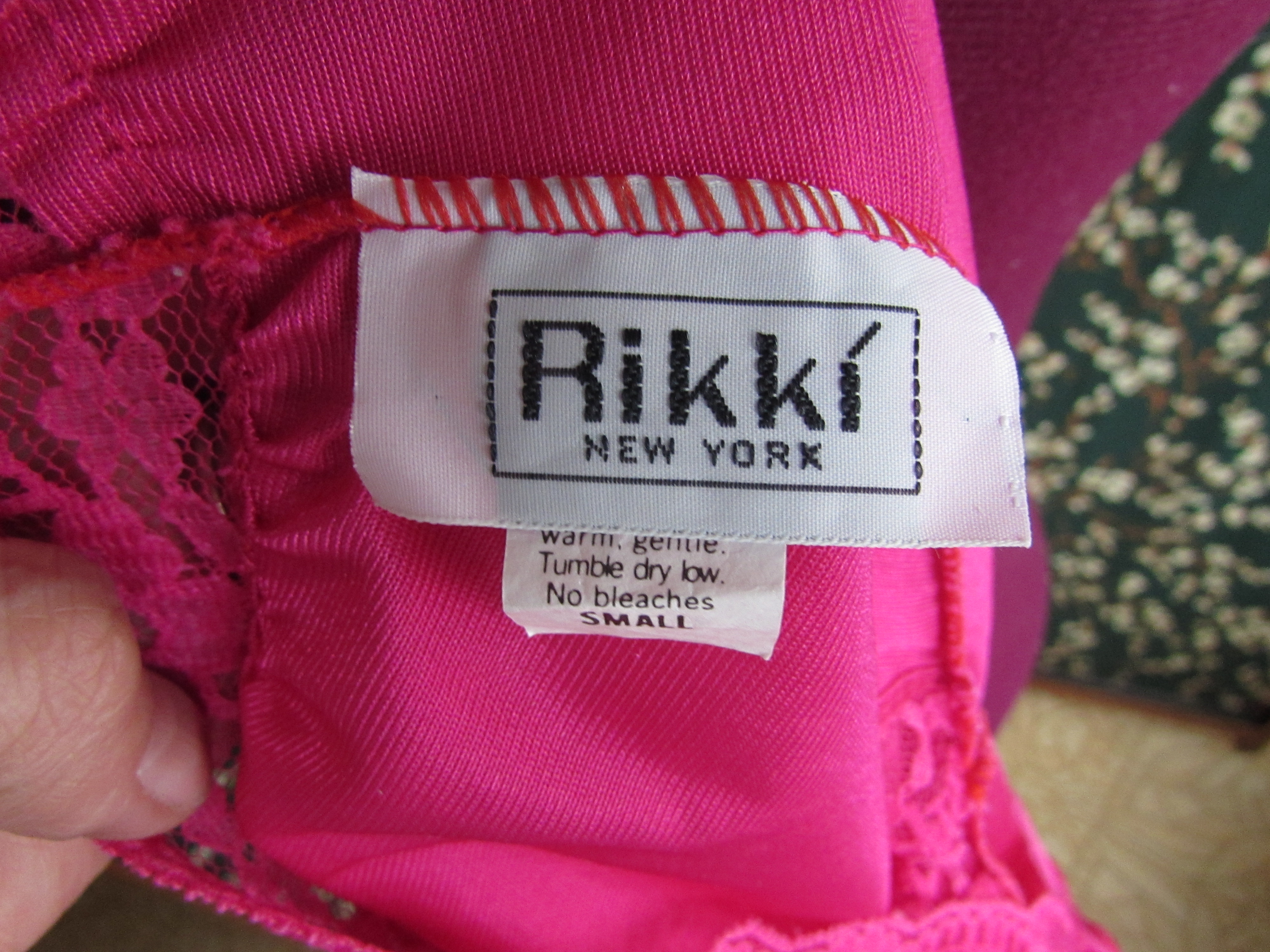 Vintage Rikki New York Size Small Nylon Nightgown