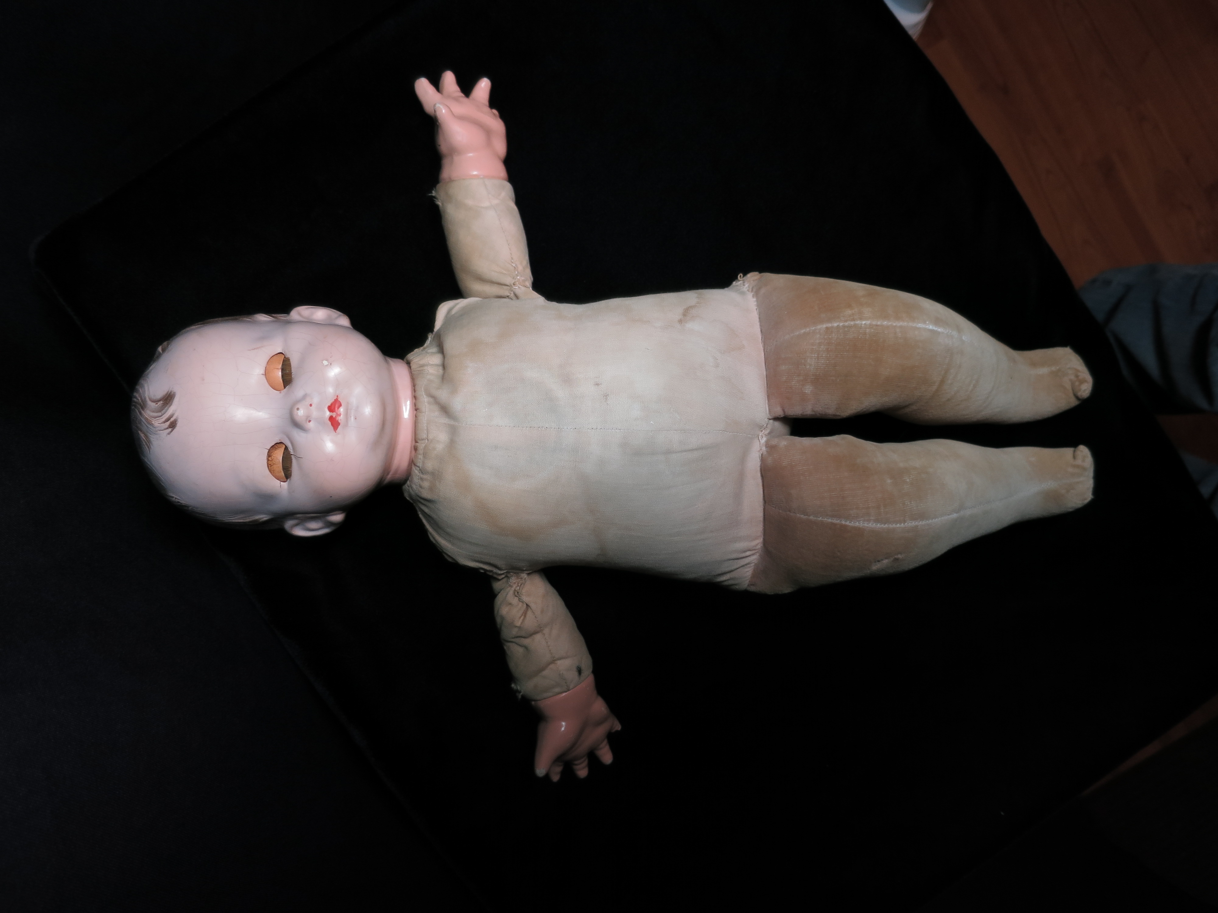 Effanbee Composition Doll Cloth Body needs doll doctor