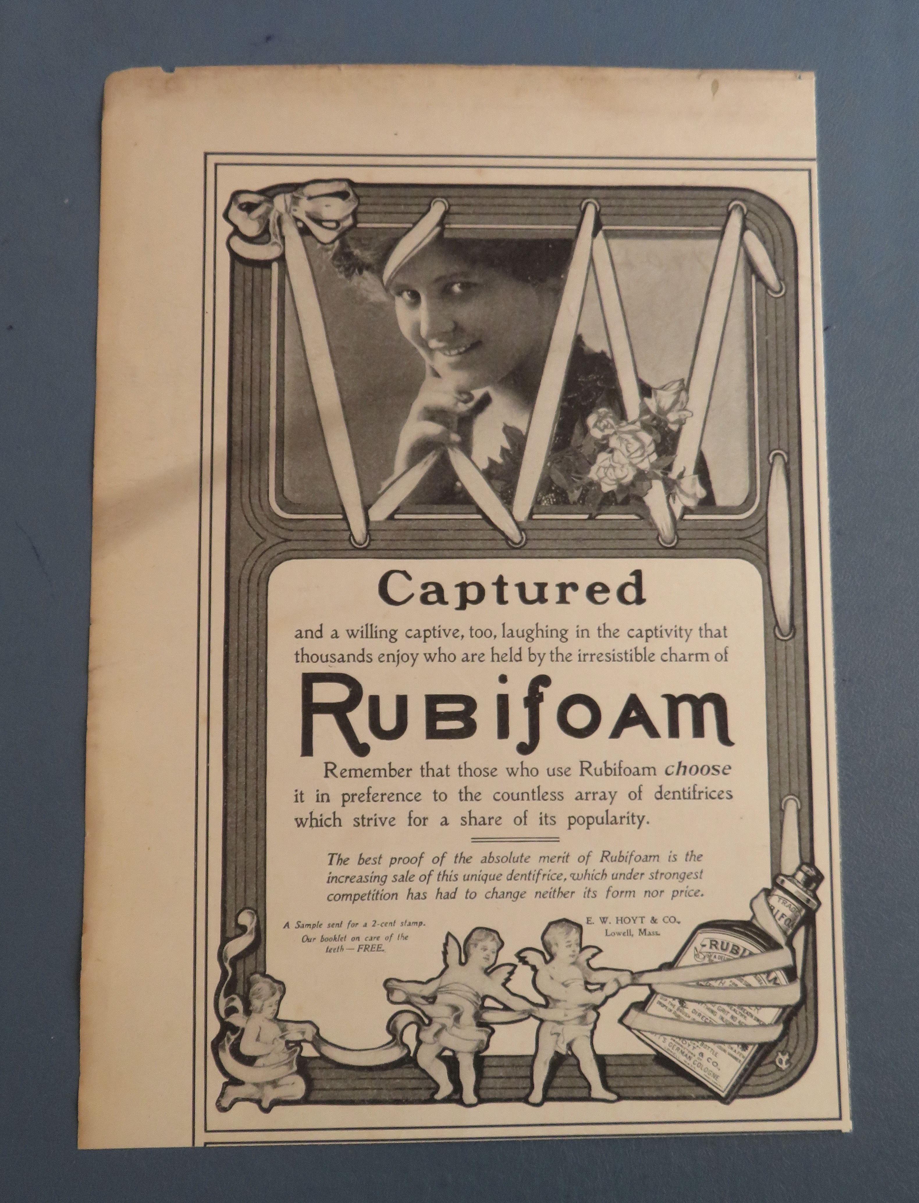 1902 Rubifoam For Teeth with Woman Smiling