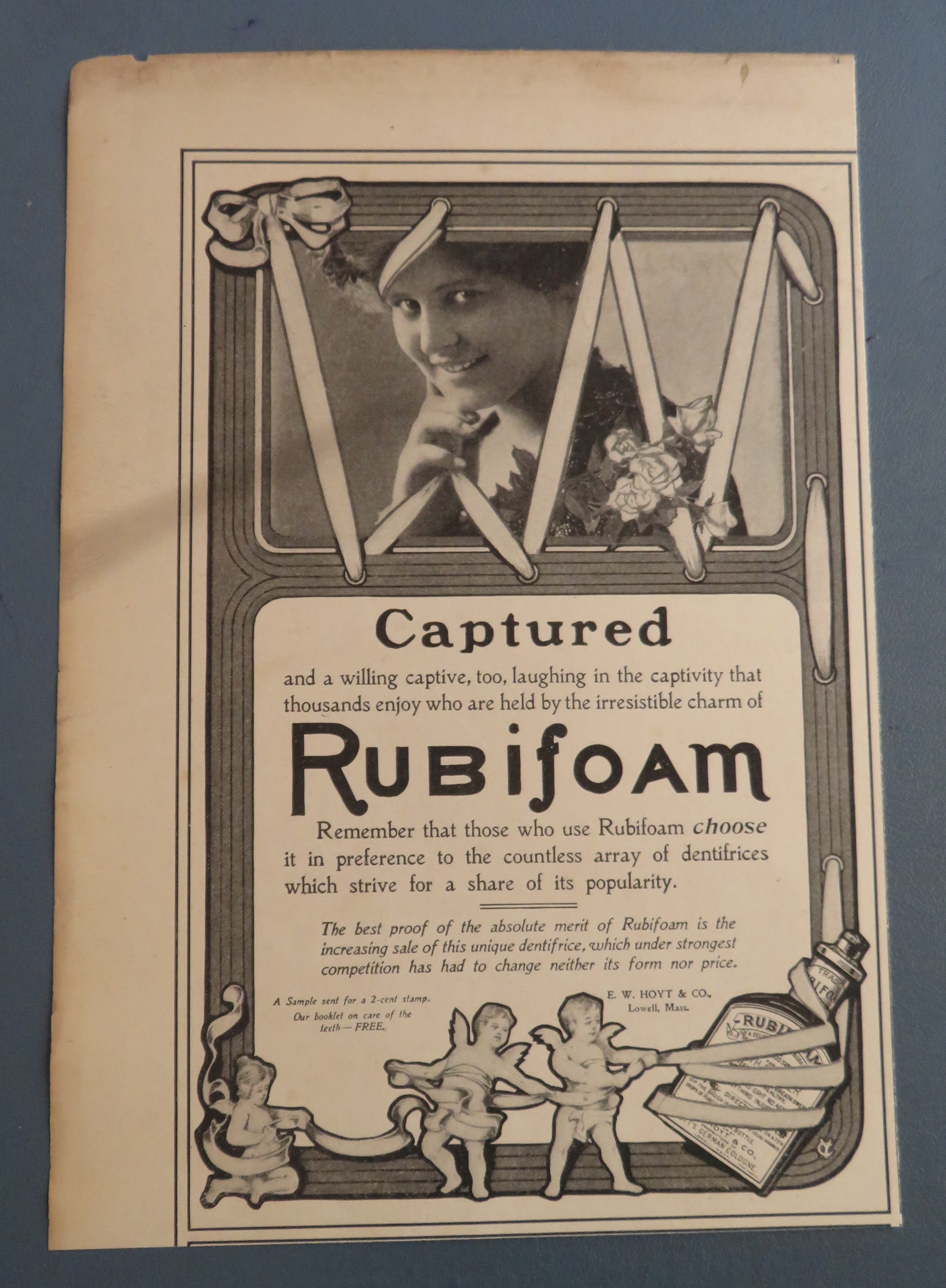 1902 Rubifoam For Teeth with Woman Smiling