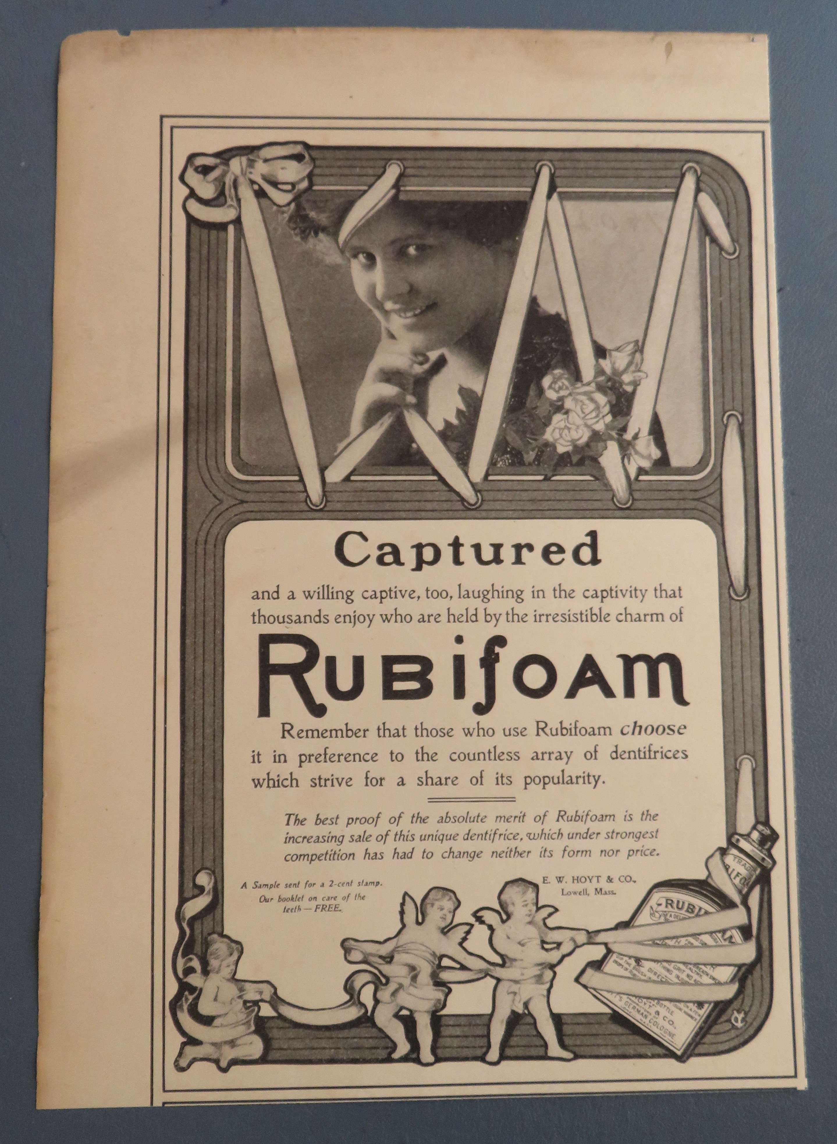 1902 Rubifoam For Teeth with Woman Smiling