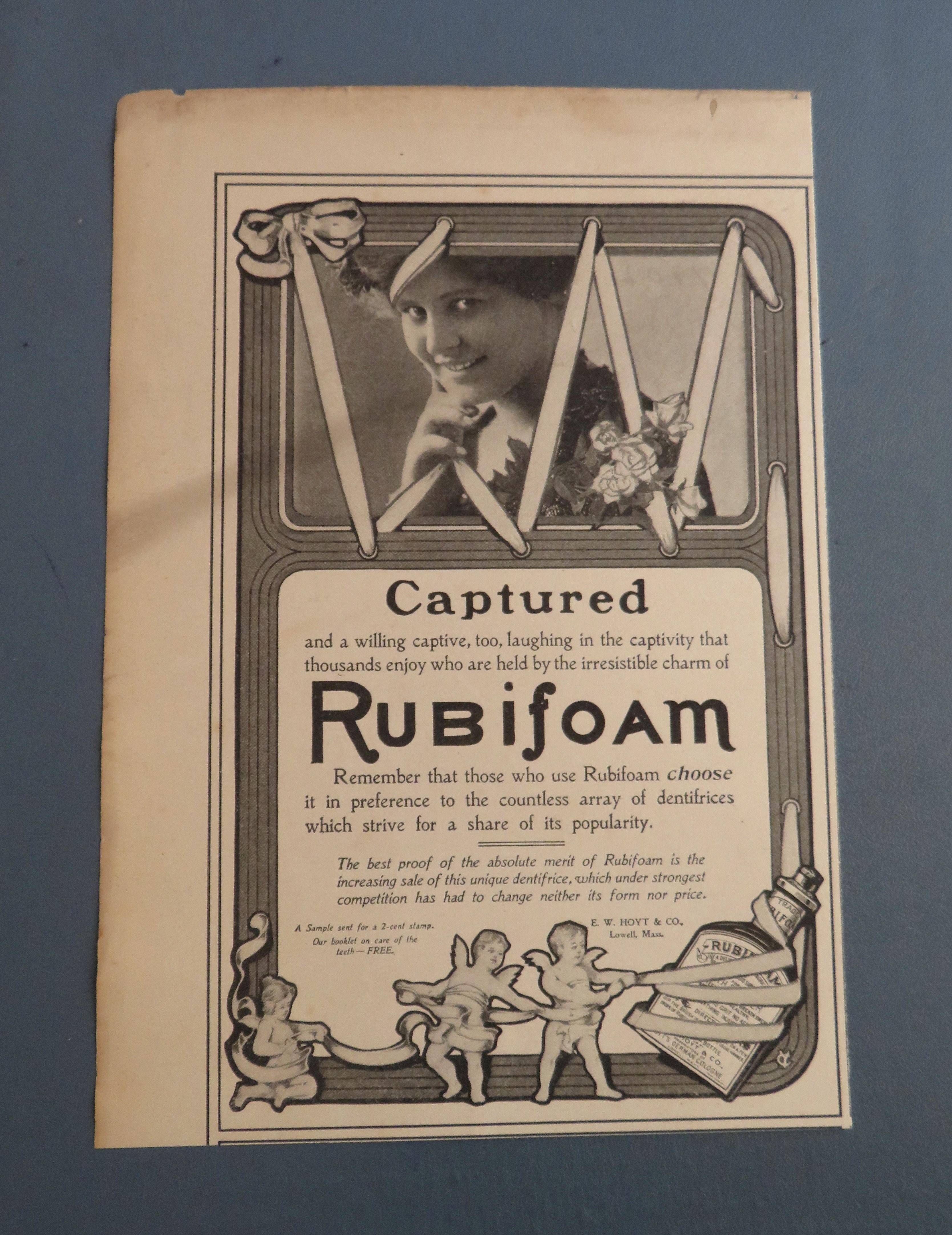 1902 Rubifoam For Teeth with Woman Smiling