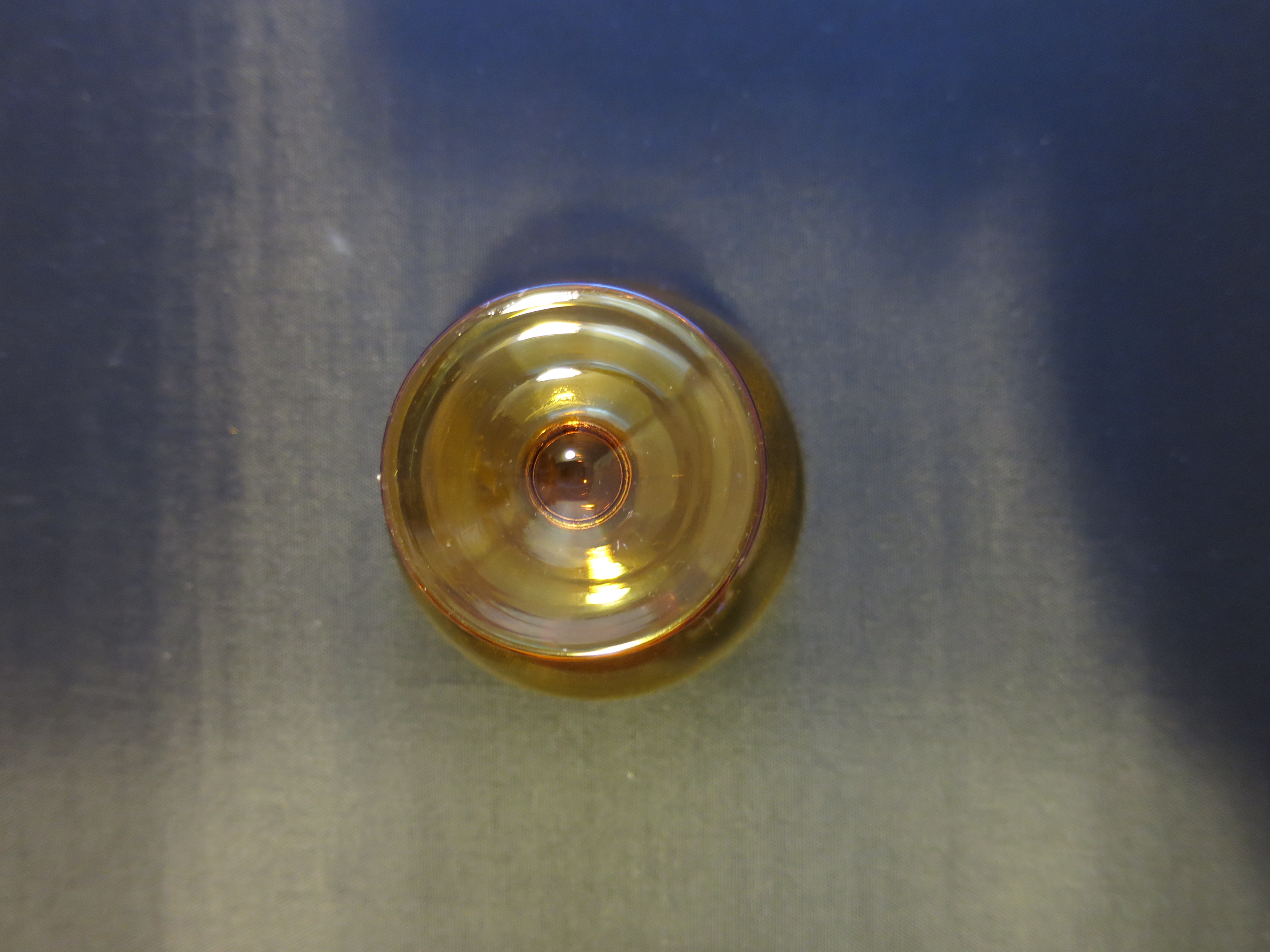 Federal Glass Madrid Amber Pedestal Salt Cellar Dip
