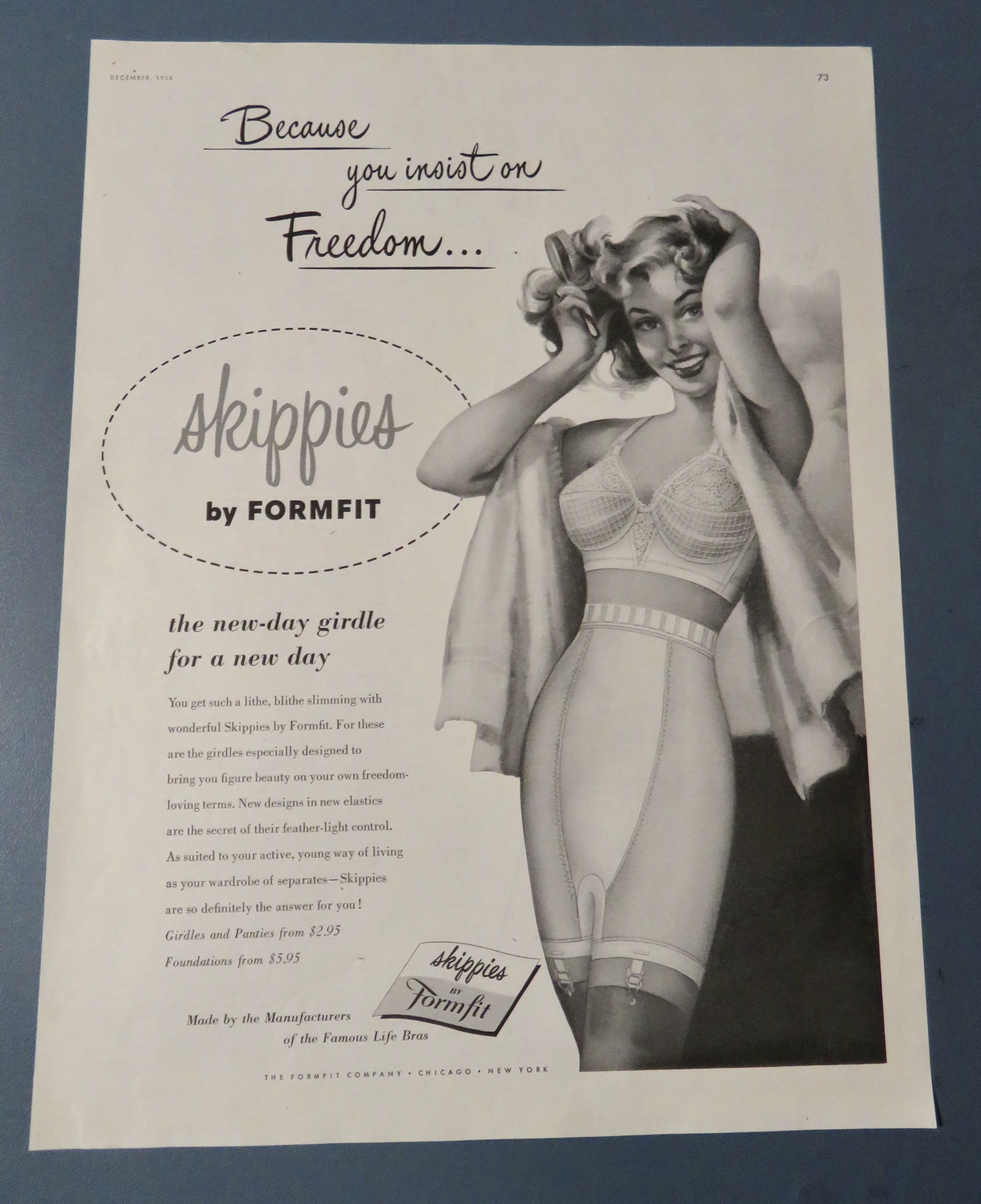 1954 Skippies By Formfit with Woman In Underwear