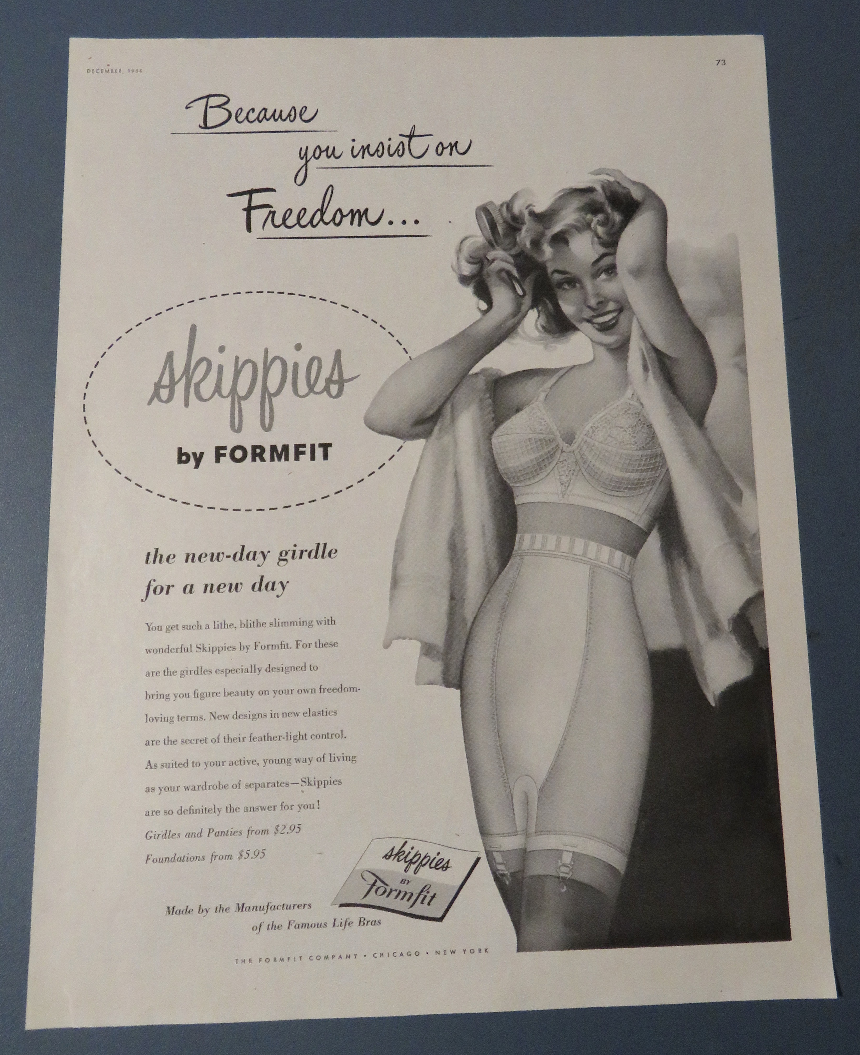 1954 Skippies By Formfit with Woman In Underwear