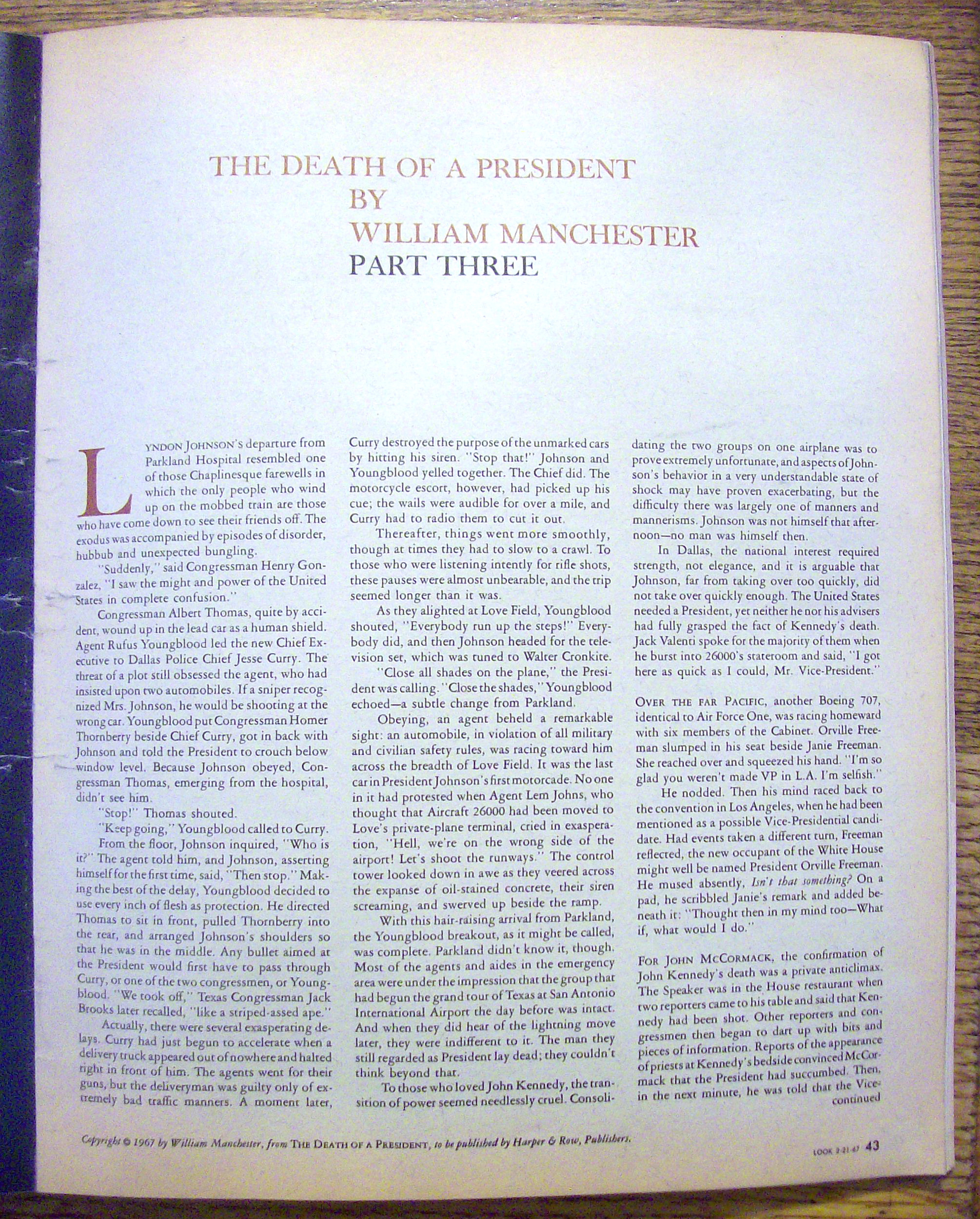 Look Magazine-February 21, 1967-Flight From Dallas