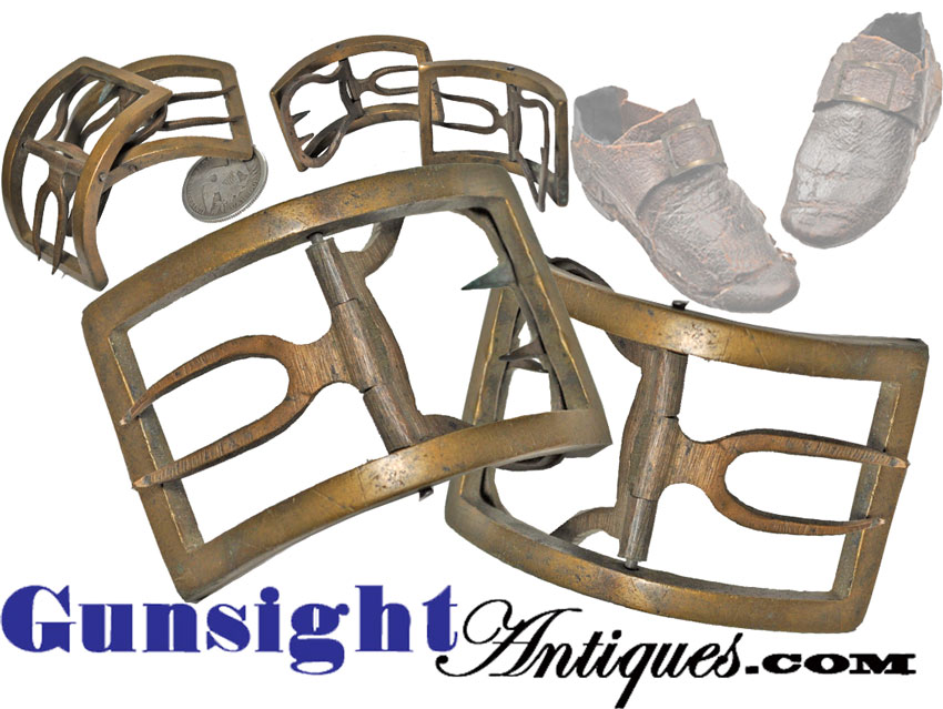 original ! 18th century bronze SHOE BUCKLES