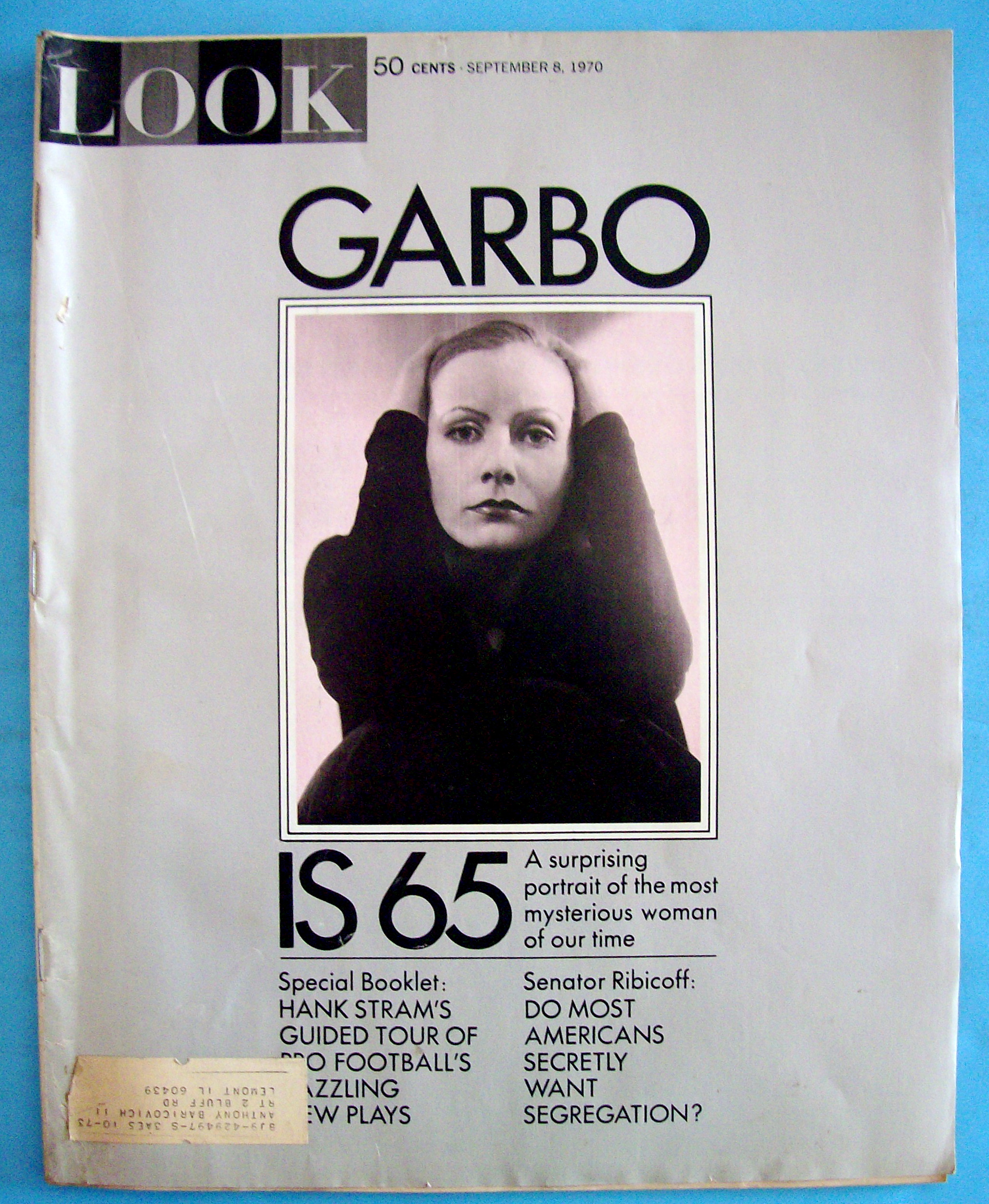 Look Magazine September 8, 1970 Garbo Is 65
