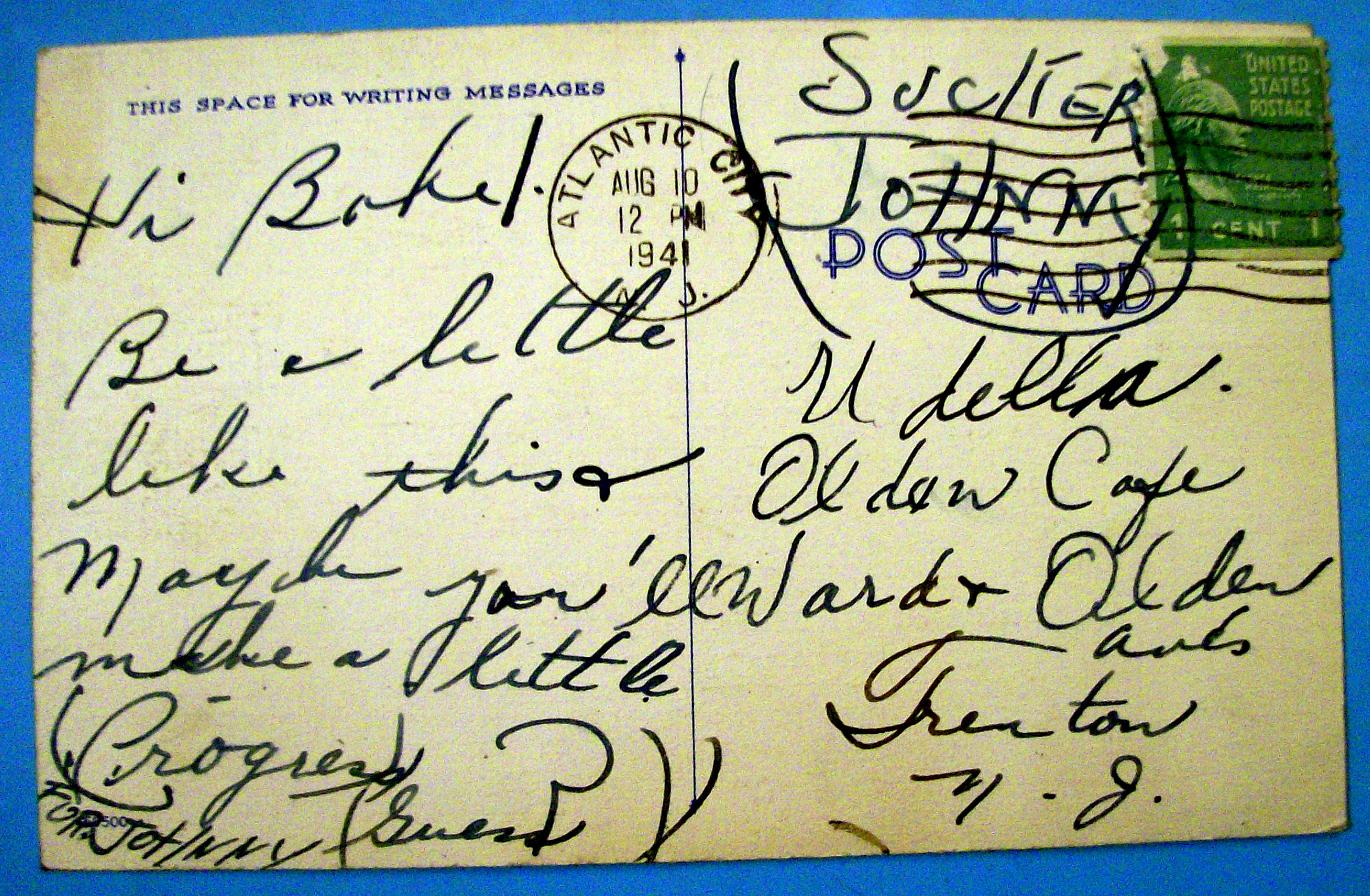 Im Just A Volunteer, Always Glad to Look Postcard