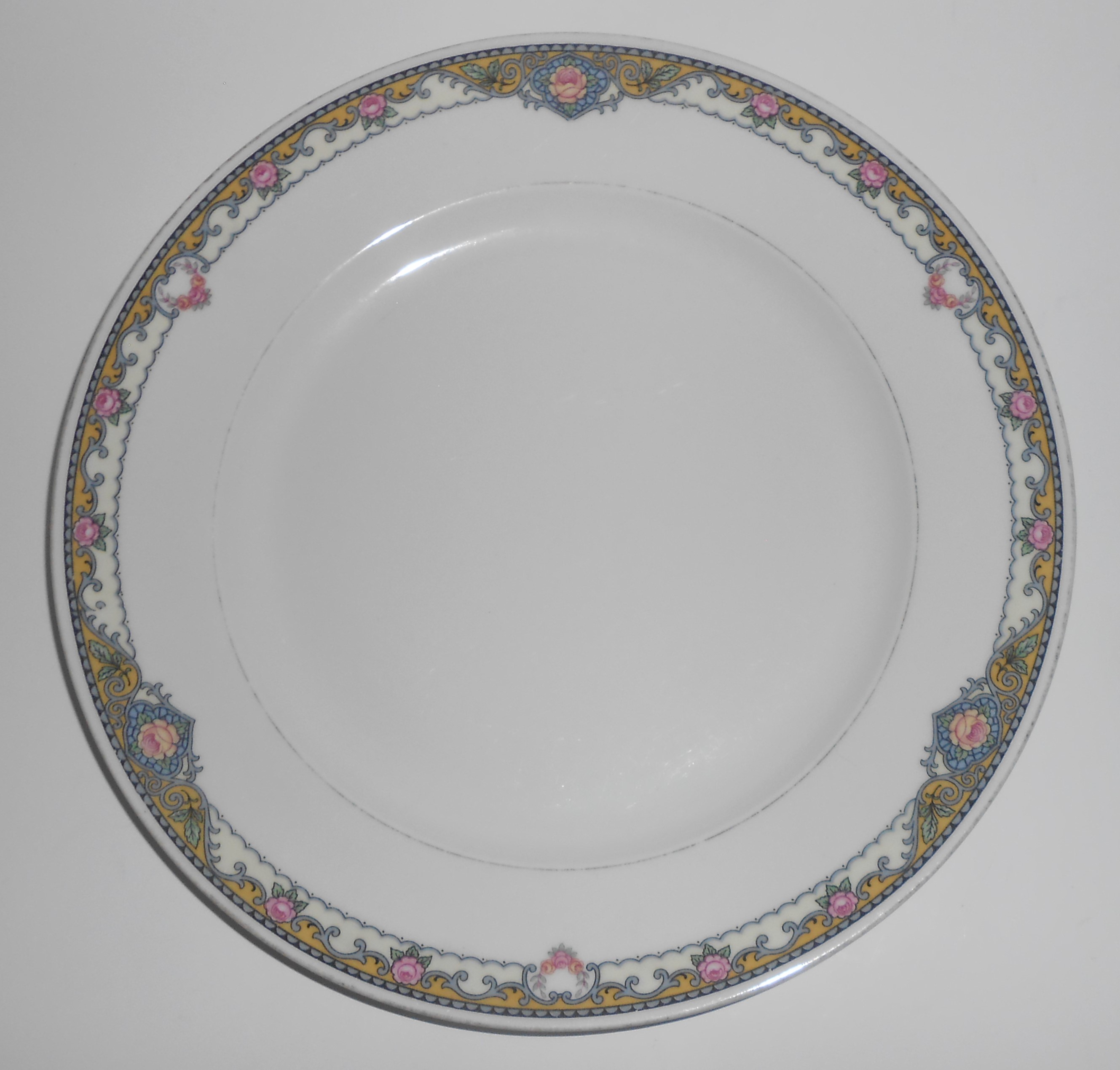 Eamag Porcelain China Bavaria EAM16 Yellow Band Pink Ro